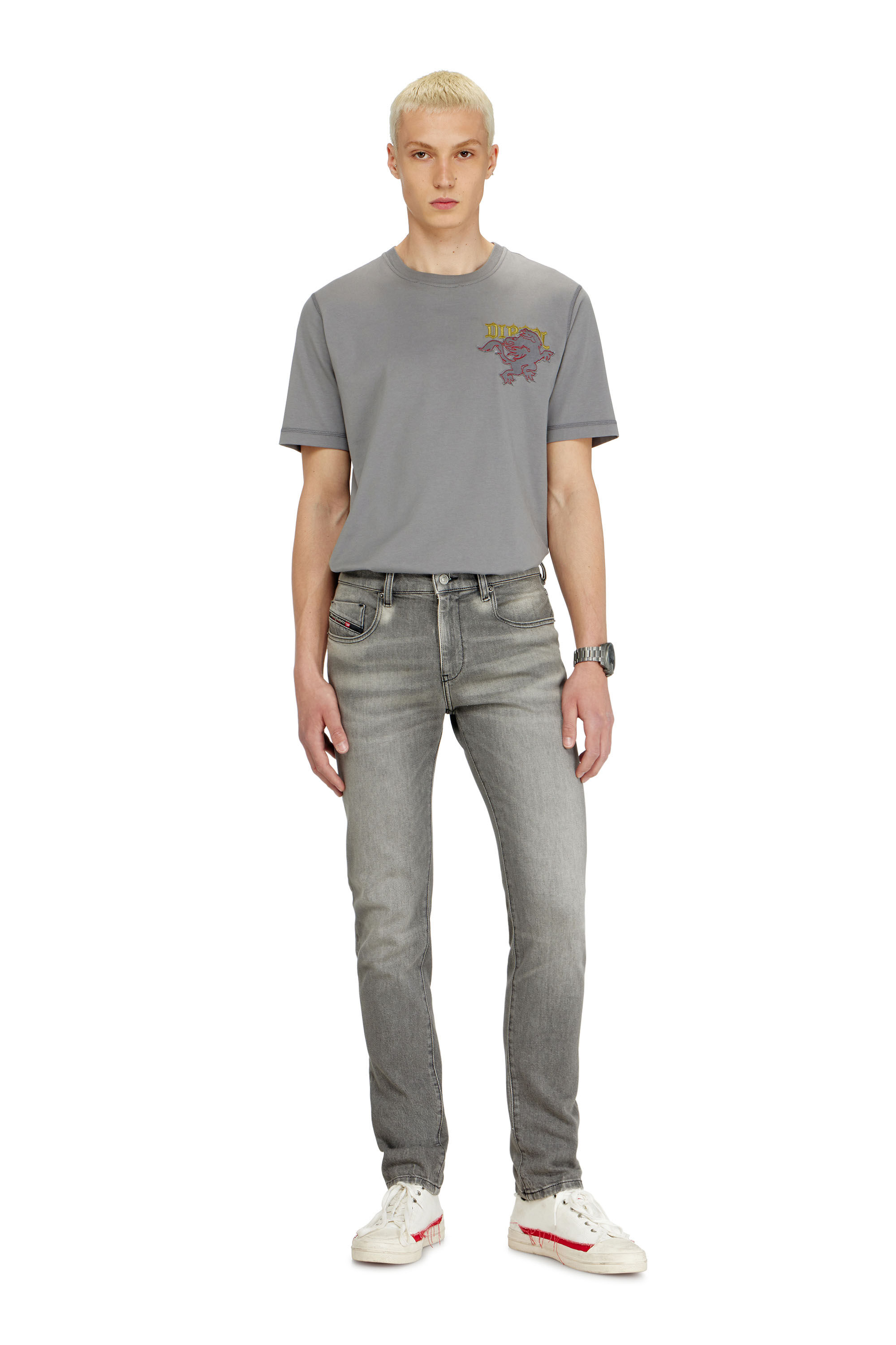 Diesel - Herren Slim Jeans 2019 D-Strukt 0KBBL, Hellgrau - 1