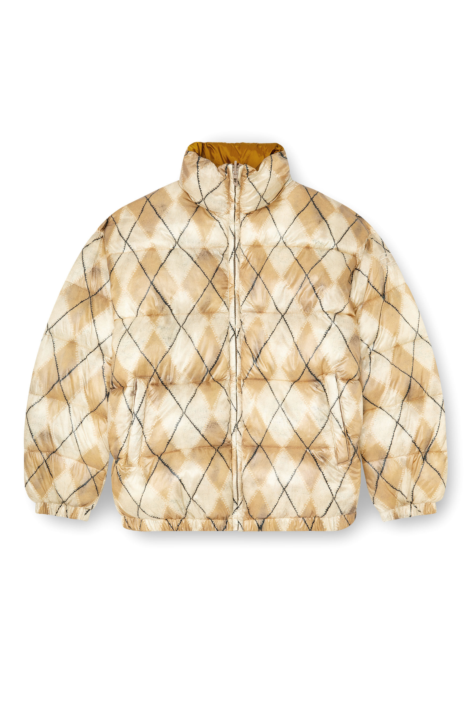 Diesel - W-BOURB-DLCK, Herren Wendbare Steppjacke mit argyle-print in null - 2