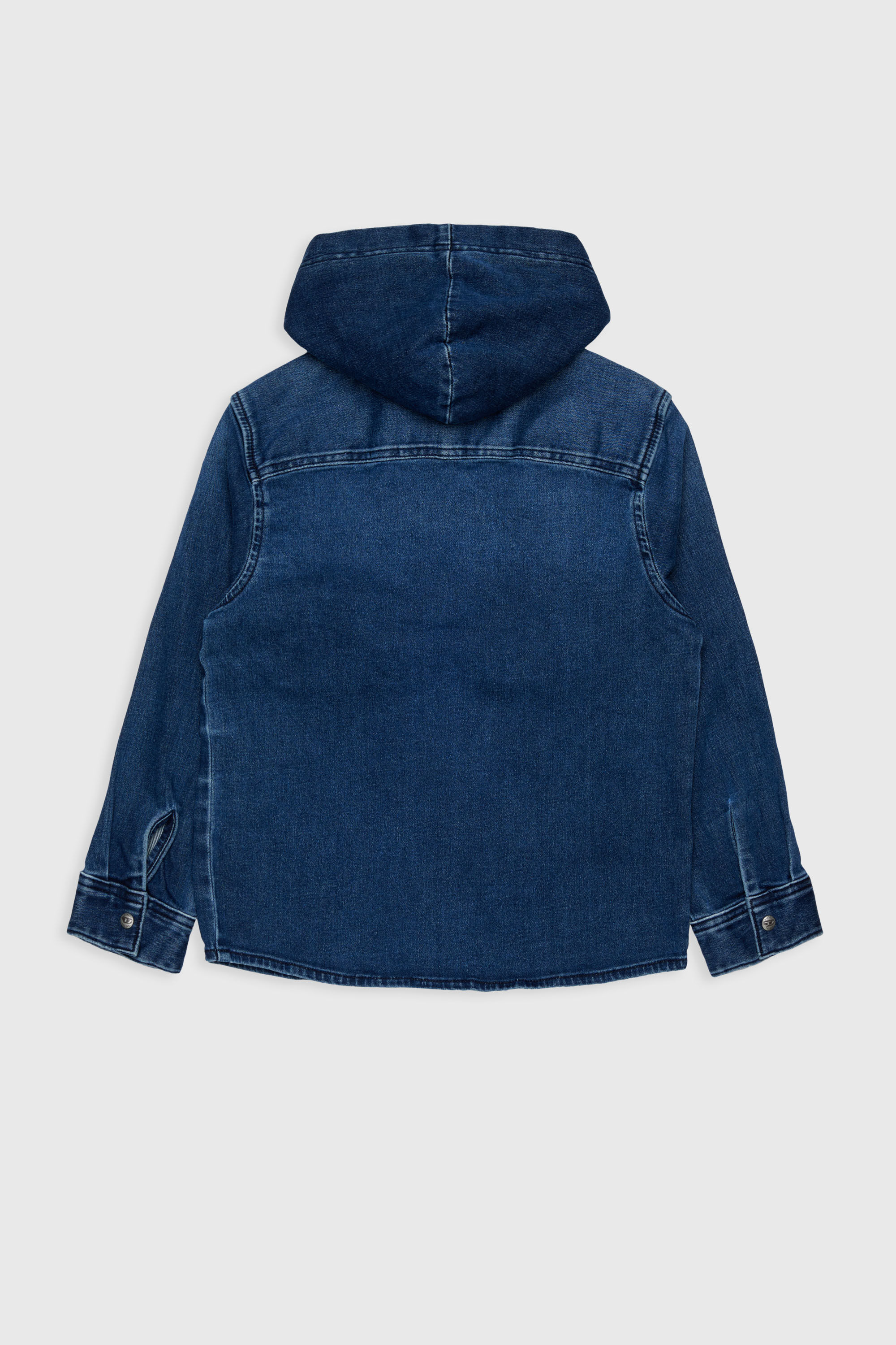 Diesel - CAMPS-OVER JJJ, Herren Kapuzenhemd aus shadow-effect JoggJeans in Dunkelblau - 2