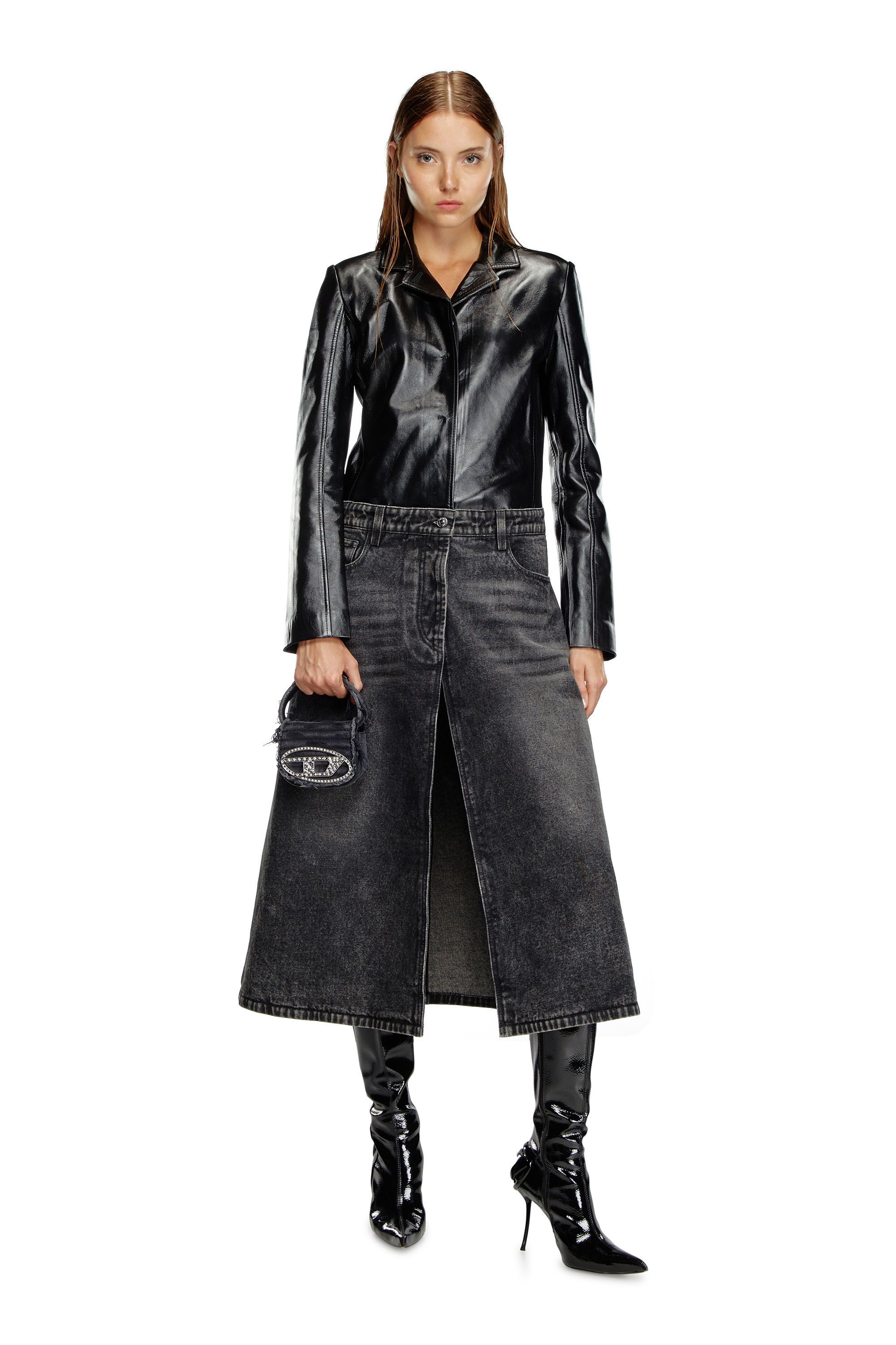 Diesel - 1DR XS, Damen 1DR XS-Ikonische Mini-Tasche aus Canvas und Leder in Schwarz - 6