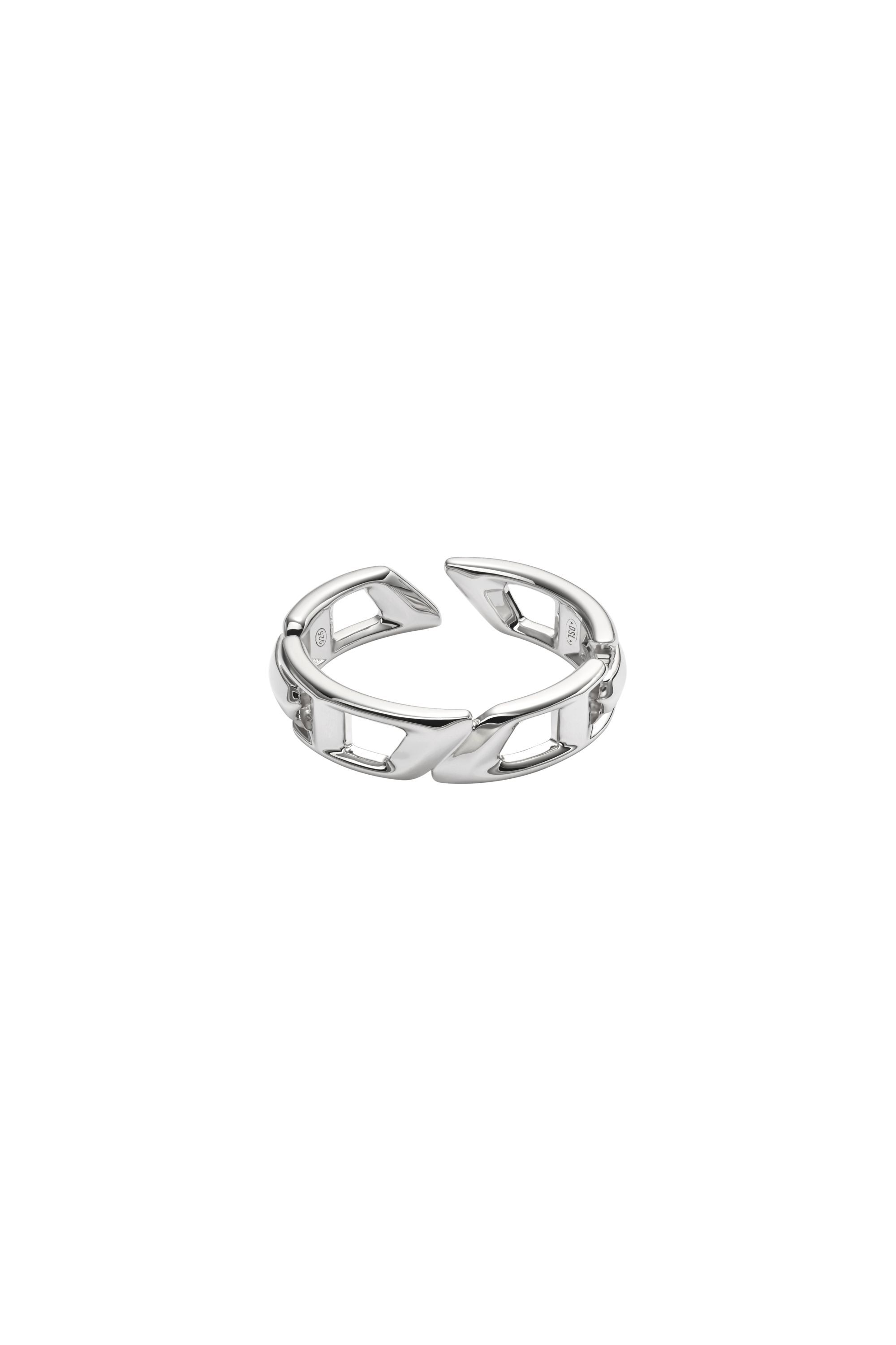Diesel - DL1349040 STERLING SILVER JEWEL, Unisex D Logo-Bandring aus Sterlingsilber in Silber - 2