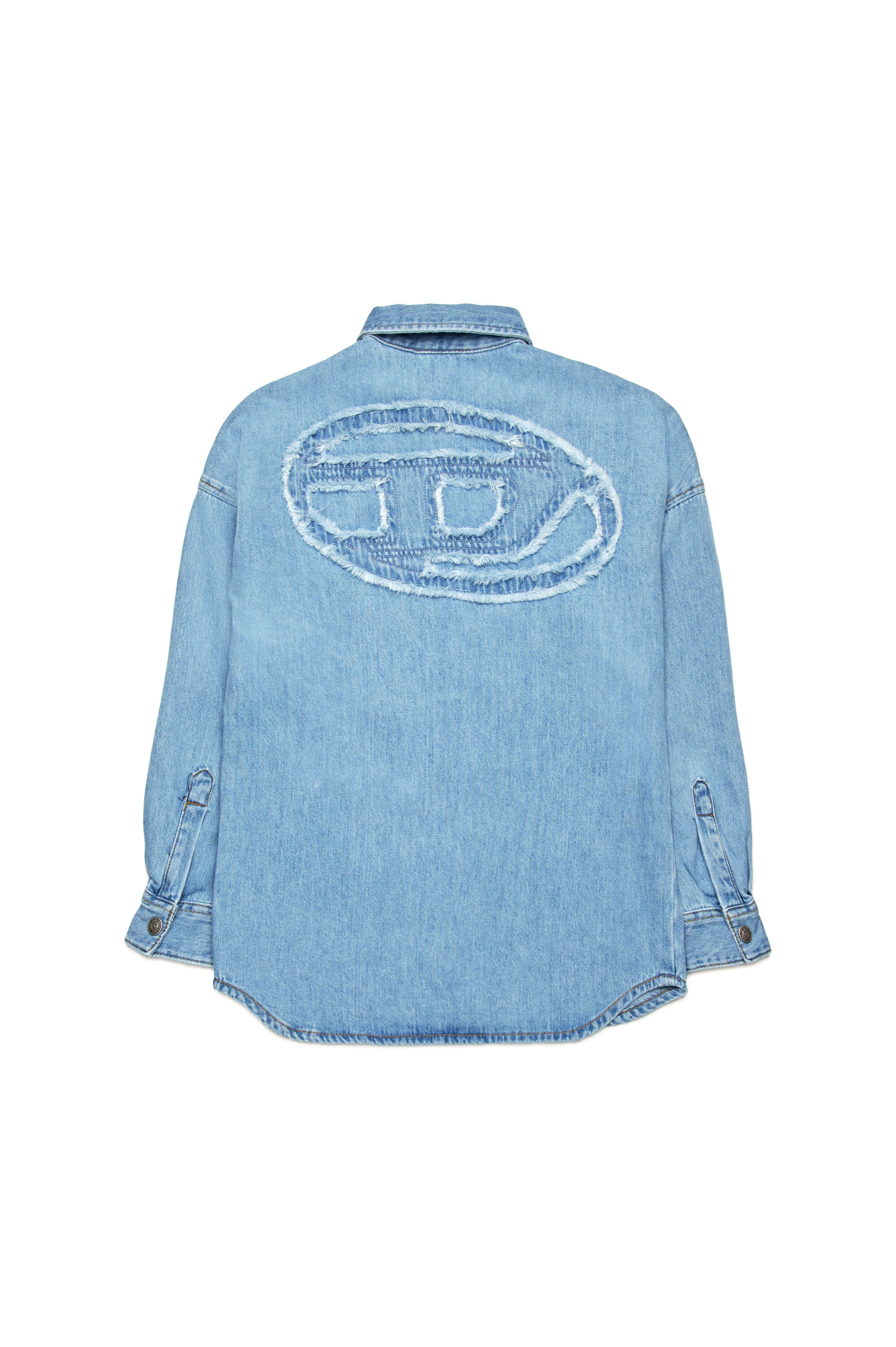 Diesel - CKAMA, Herren Kleid aus Denim mit ausgefranstem Oval D-Logo in Hellblau - 2