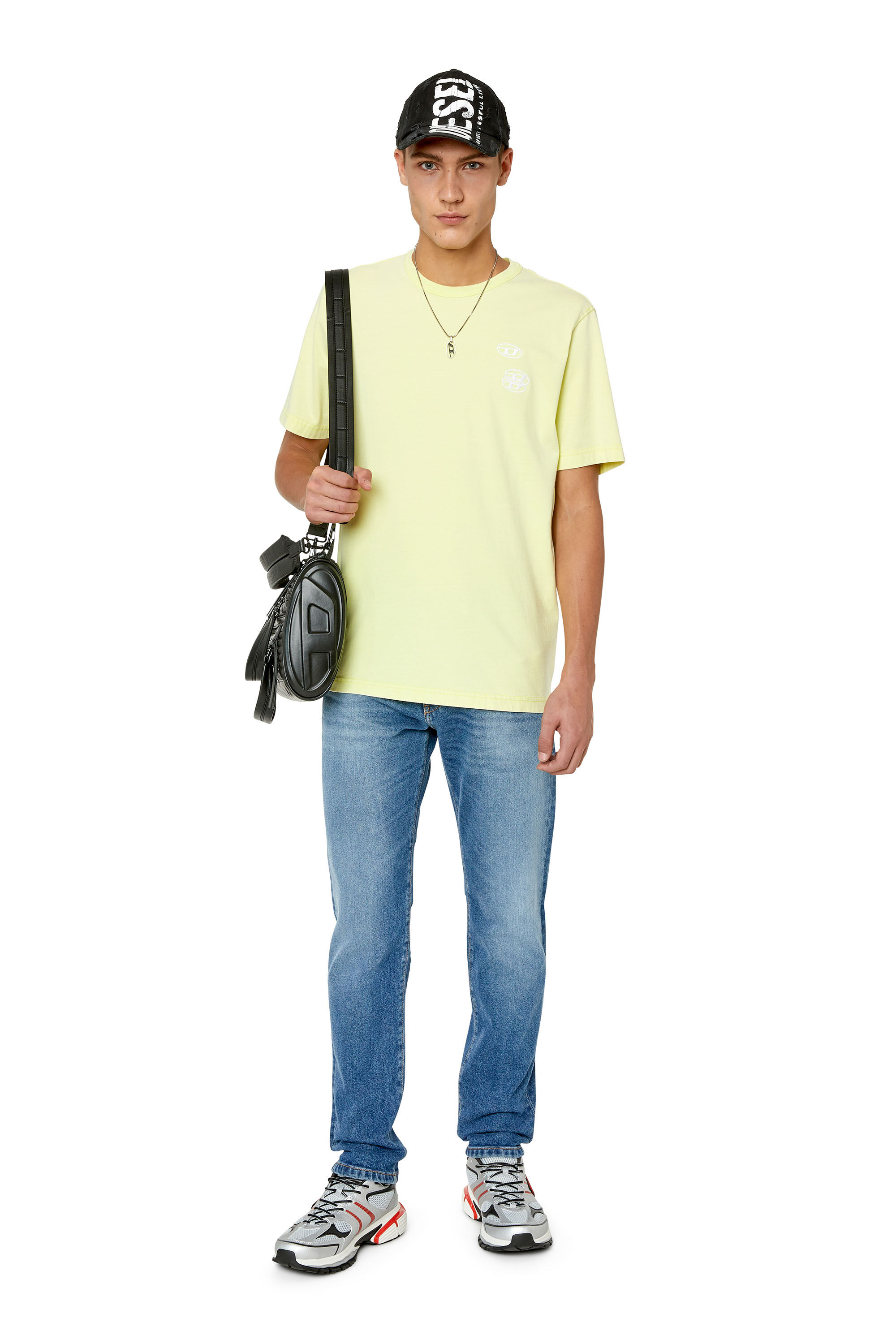 Diesel - 2019 D-Strukt 0NFAJ Slim Jeans, Mittelblau - Image 1