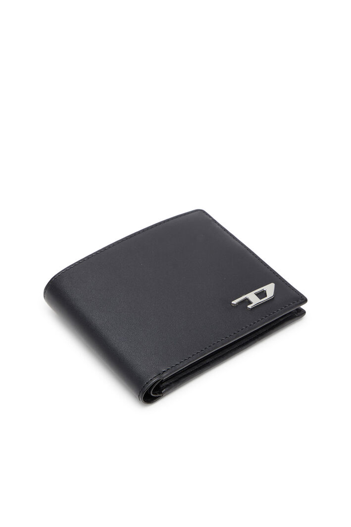 Diesel - BI FOLD COIN S, Herren Zweifach faltbare Geldbörse aus Leder mit Münzfach in Schwarz - 5