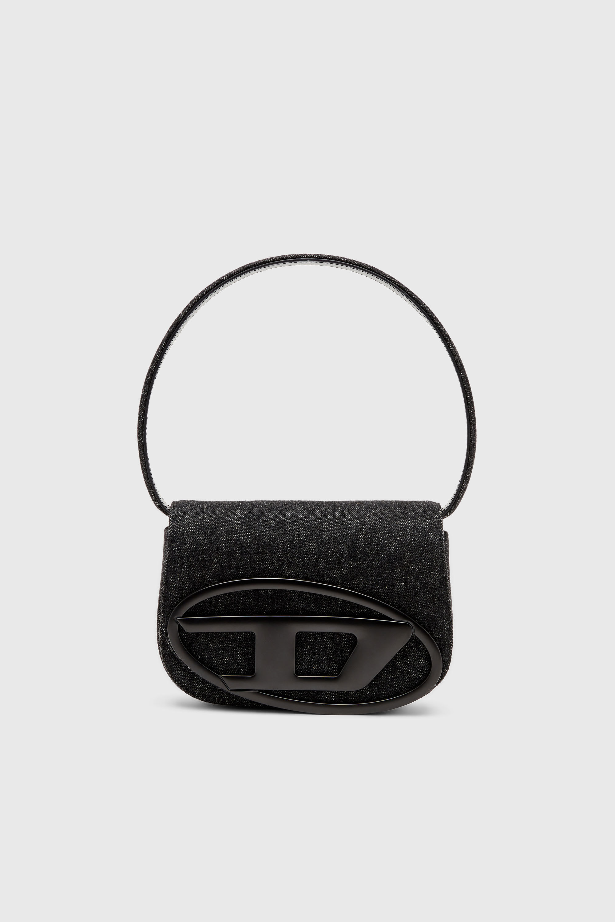 Diesel - 1DR, Damen 1DR-Ikonische Schultertasche aus gewaschenem Denim in Schwarz - 2