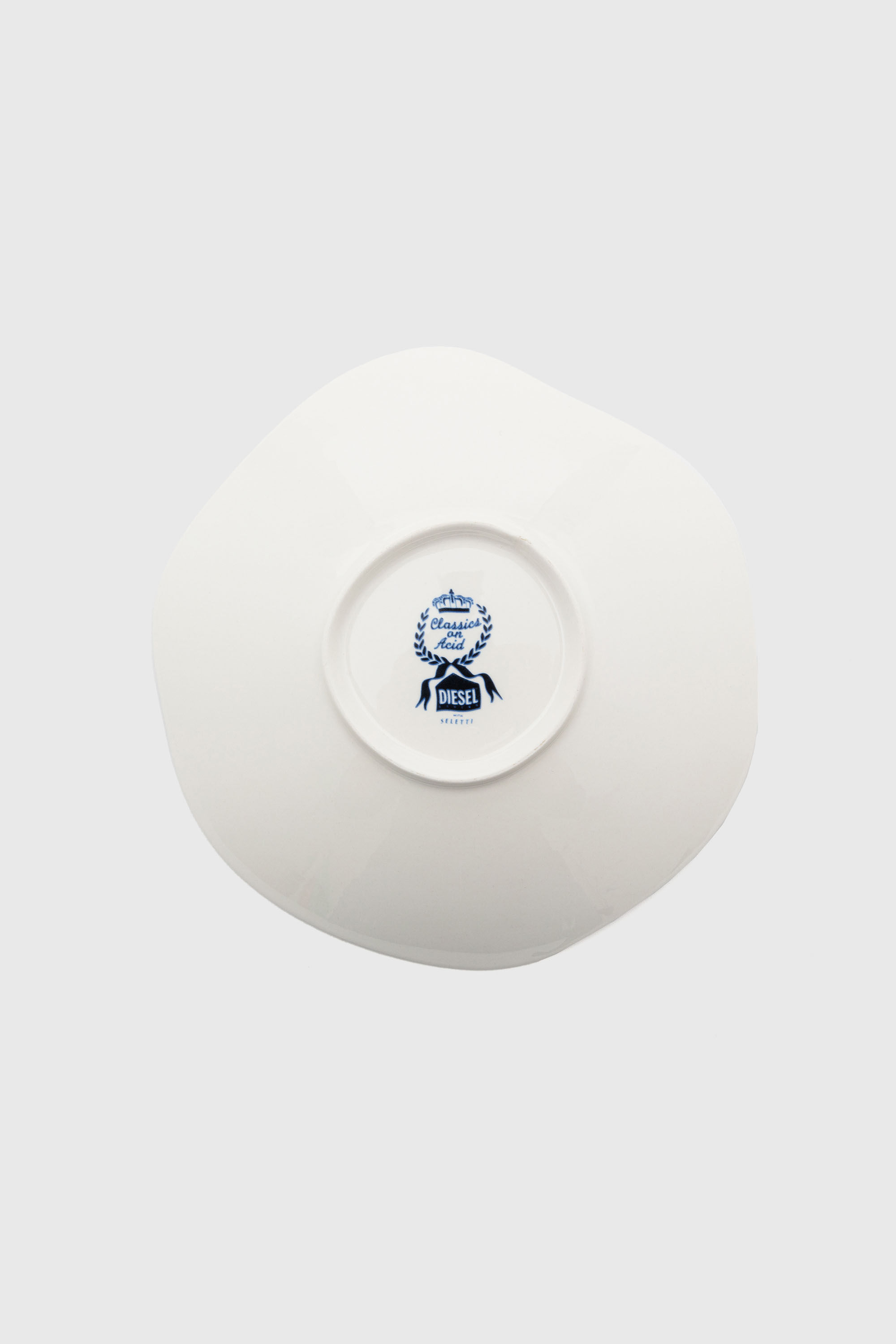 Diesel - 11225 SOUP PLATE IN PORCELAIN "CLASSIC O, Unisex Suppenteller aus Porzellan in Weiss/Blau - 2