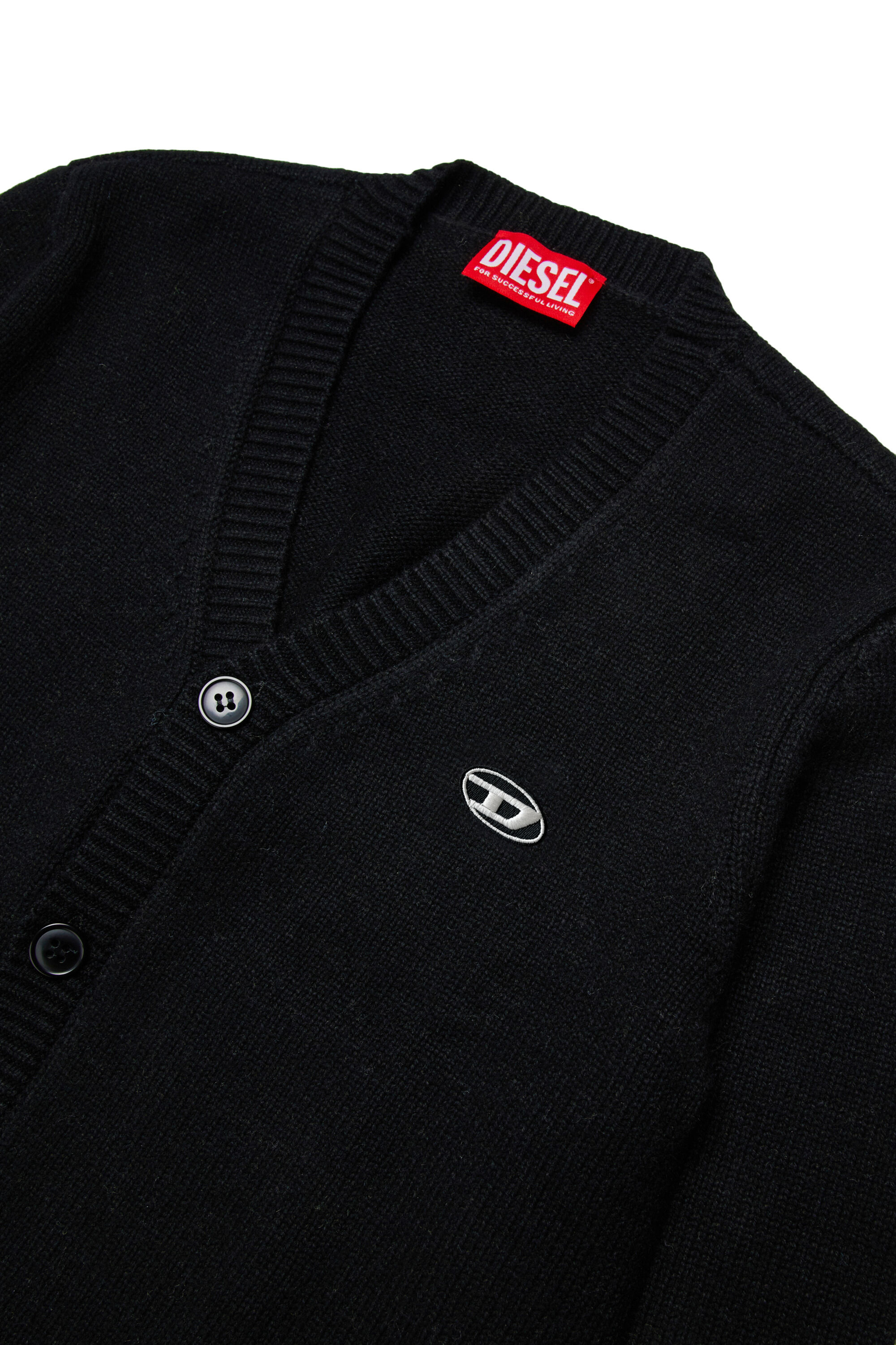 Diesel - KRAMCARDIGAN, Herren Cardigan aus Wolle in Schwarz - 3