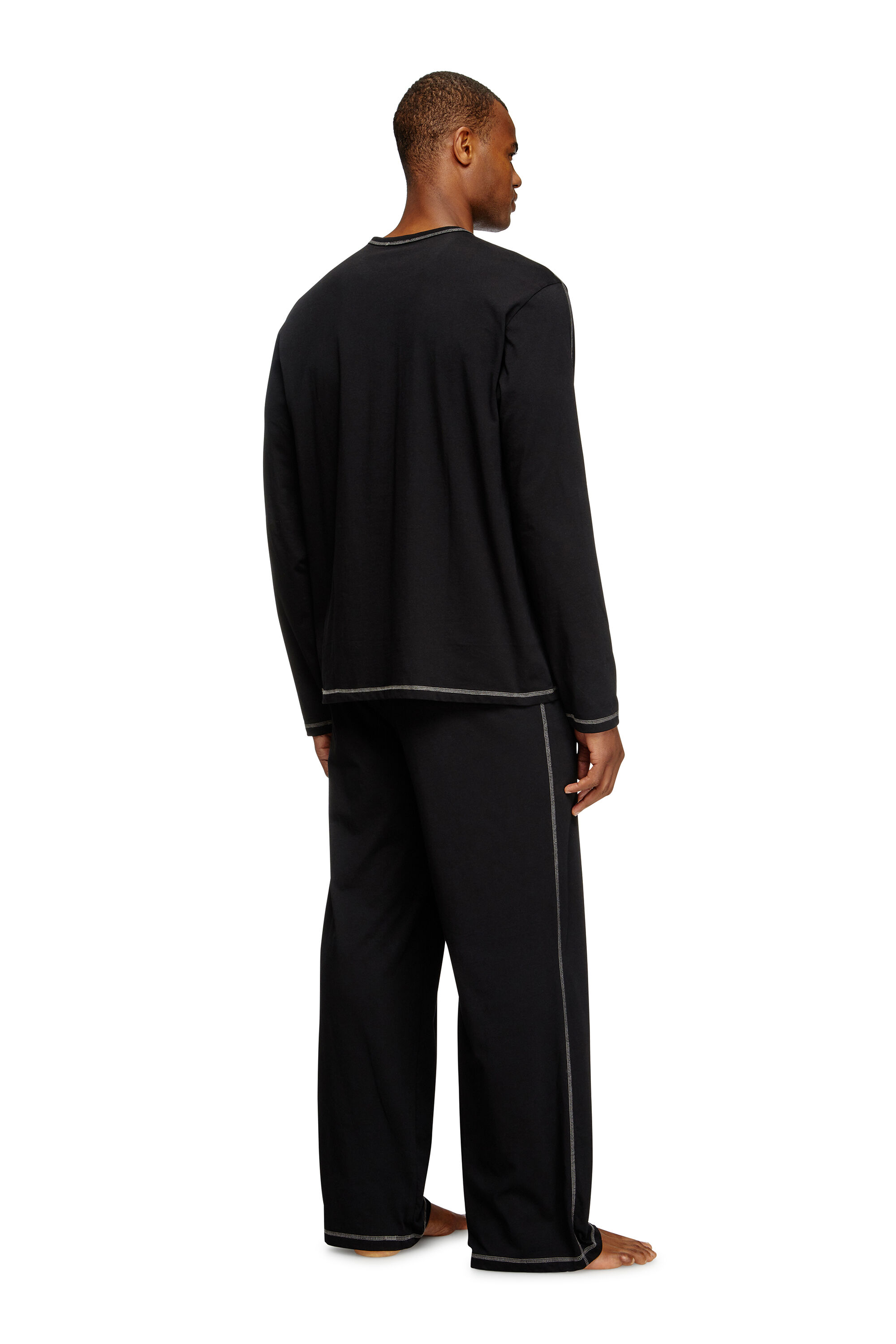Diesel - SET-NOLAN-D-CORE, Herren Pyjamas aus Baumwolljersey in Schwarz - 3