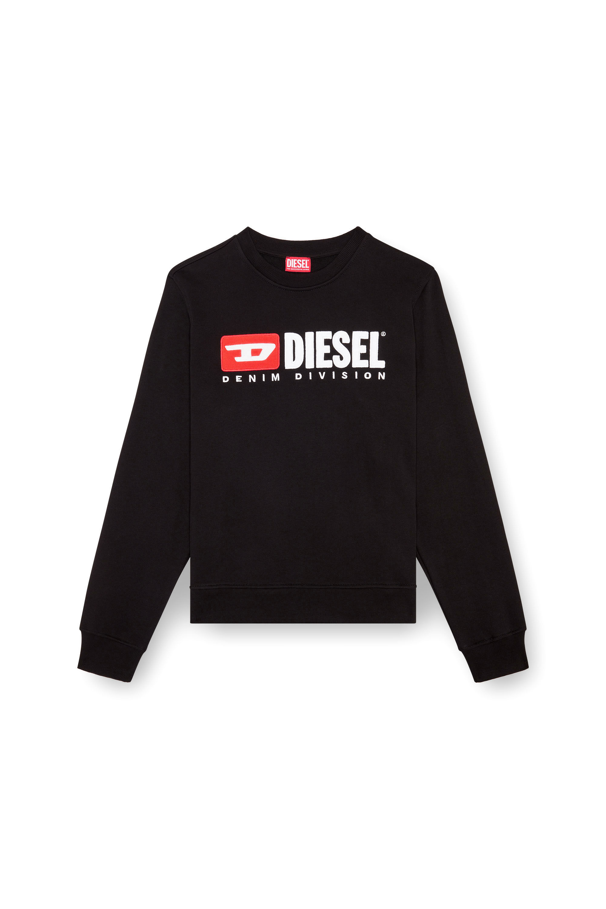 Diesel - S-BOXT-DIV, Herren Sweatshirt mit Denim Division-Logo in Schwarz - 2