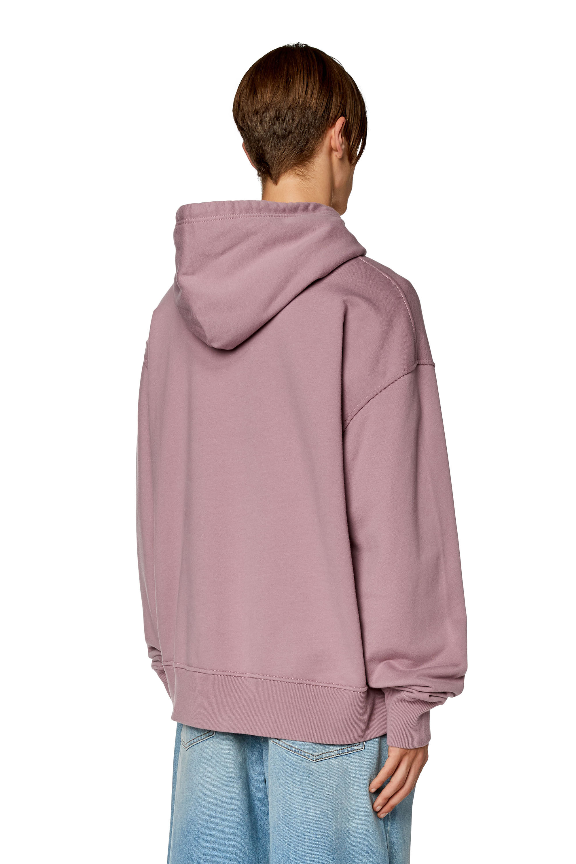 Diesel - S-MACS-HOOD-POFF-L1, Herren XXL-Hoodie mit Peel-Off-Logo in Violett - 4