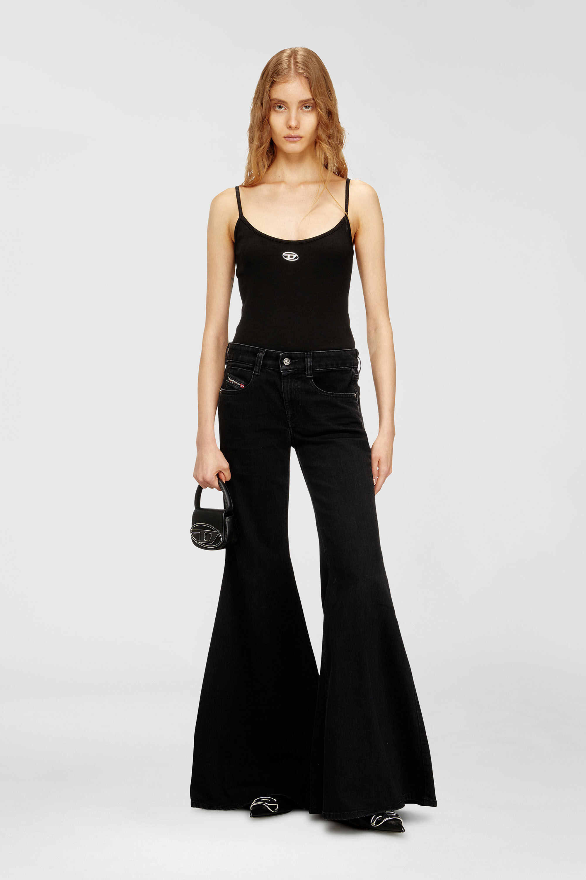 Diesel - 1DR XS, Damen 1DR XS-Ikonische Minitasche mit D logo-Plakette in Schwarz - 1