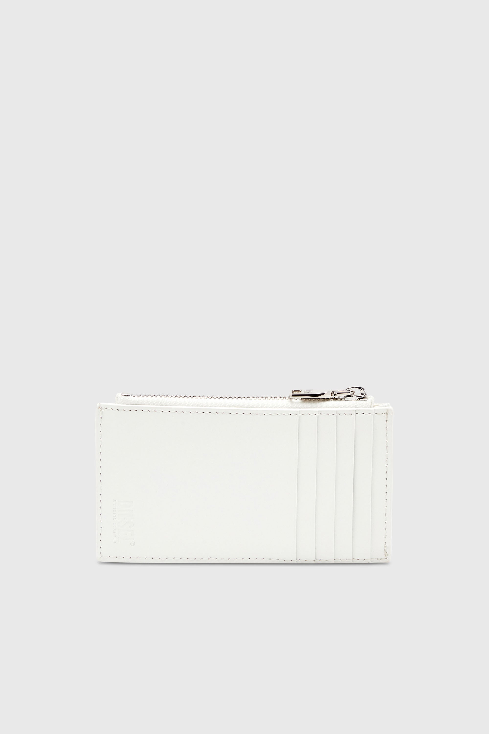 Diesel - 1DR CARD HOLDER III, Woman's Flat card holder in nappa leather in White - 2