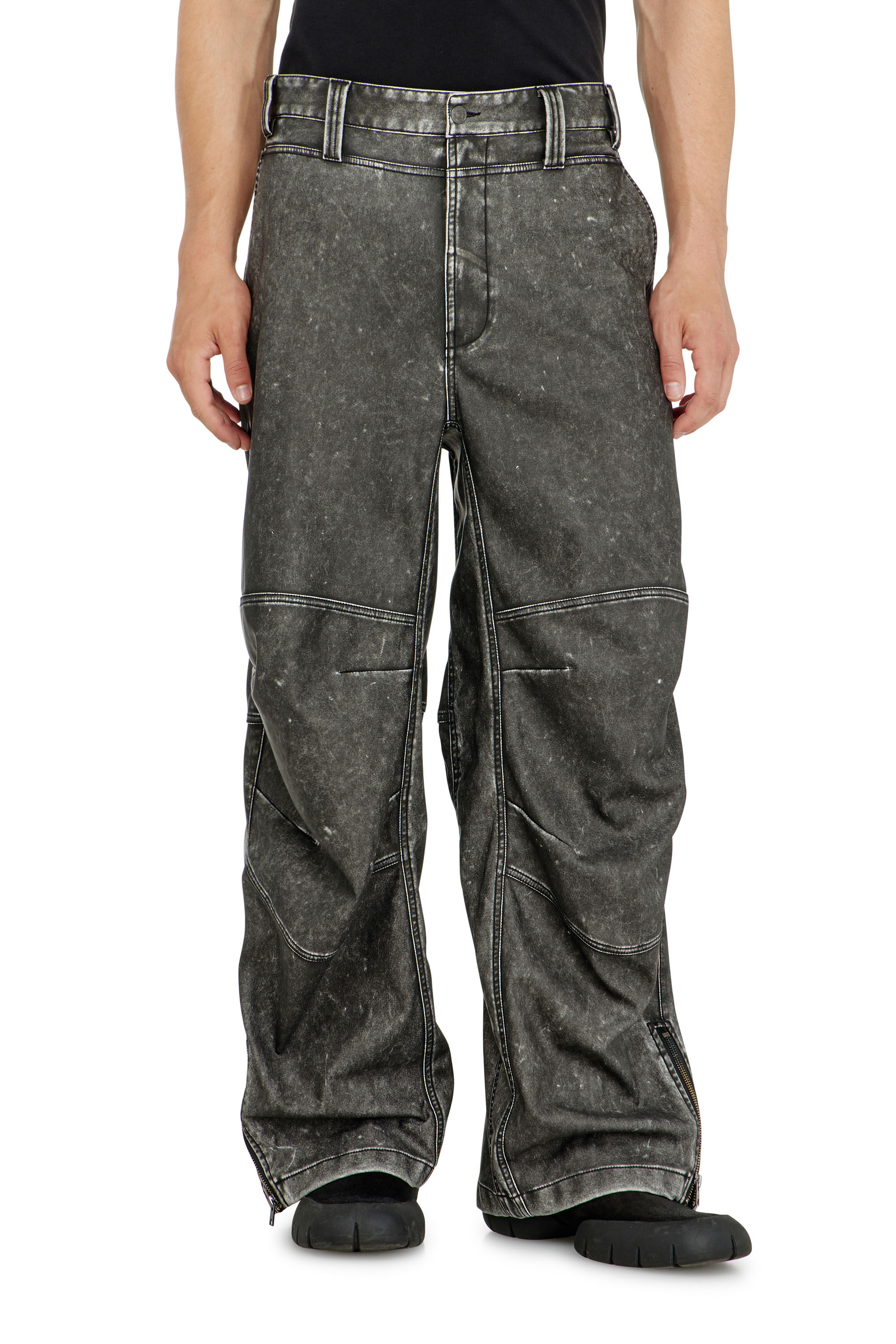 Diesel - P-DELLY-NJCJ, Herren Hose aus Material mit distressed-Effekt in null - 3