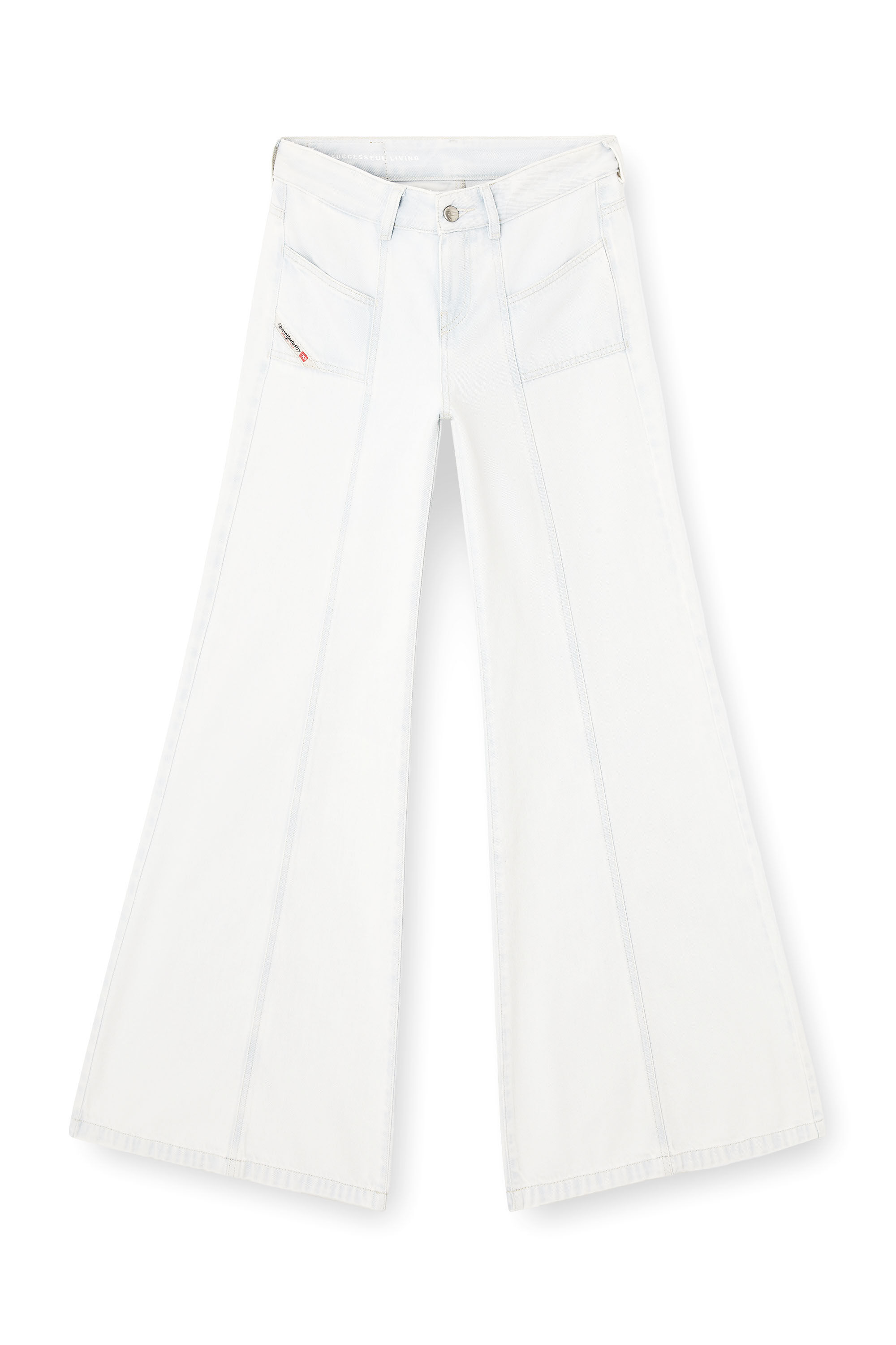 Diesel - Damen Flare Jeans D-Akii 09M08, Weiß - 2