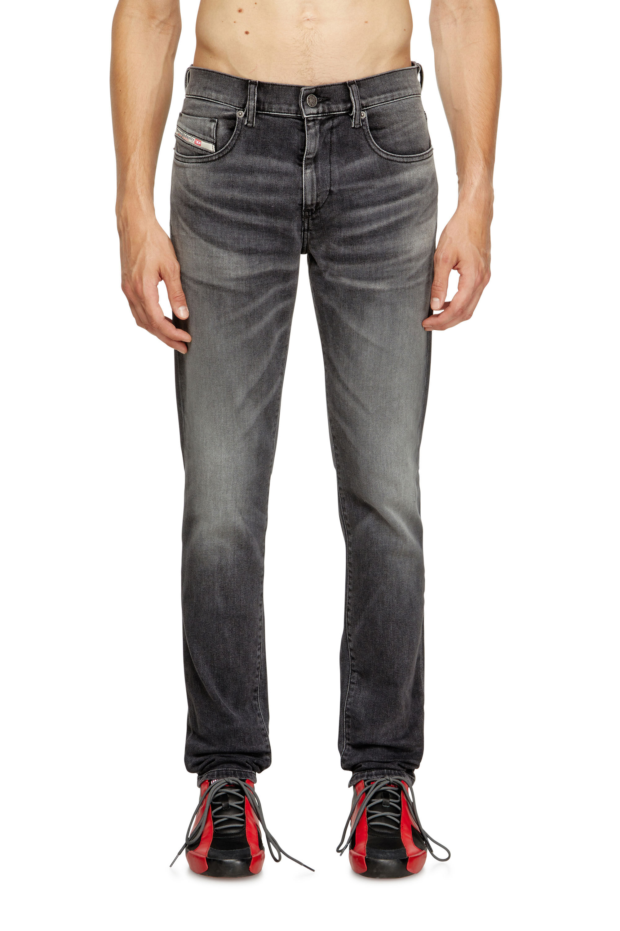 Diesel - Herren Slim Jeans 2019 D-Strukt 09J52, Schwarz/Dunkelgrau - 3