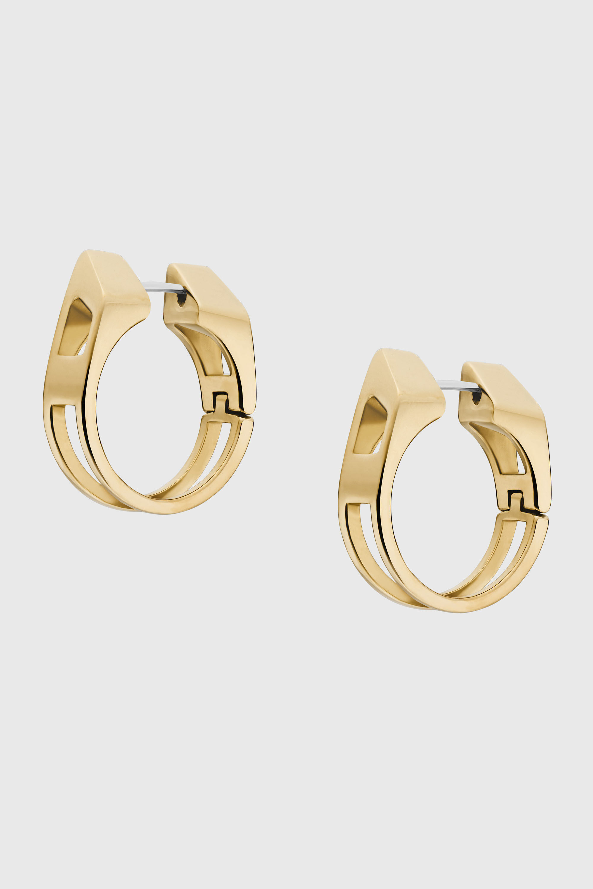 Diesel - DX1671710 JEWELLERY, Unisex Creolen-Ohrringe aus goldfarbenem Edelstahl in Gold - 1