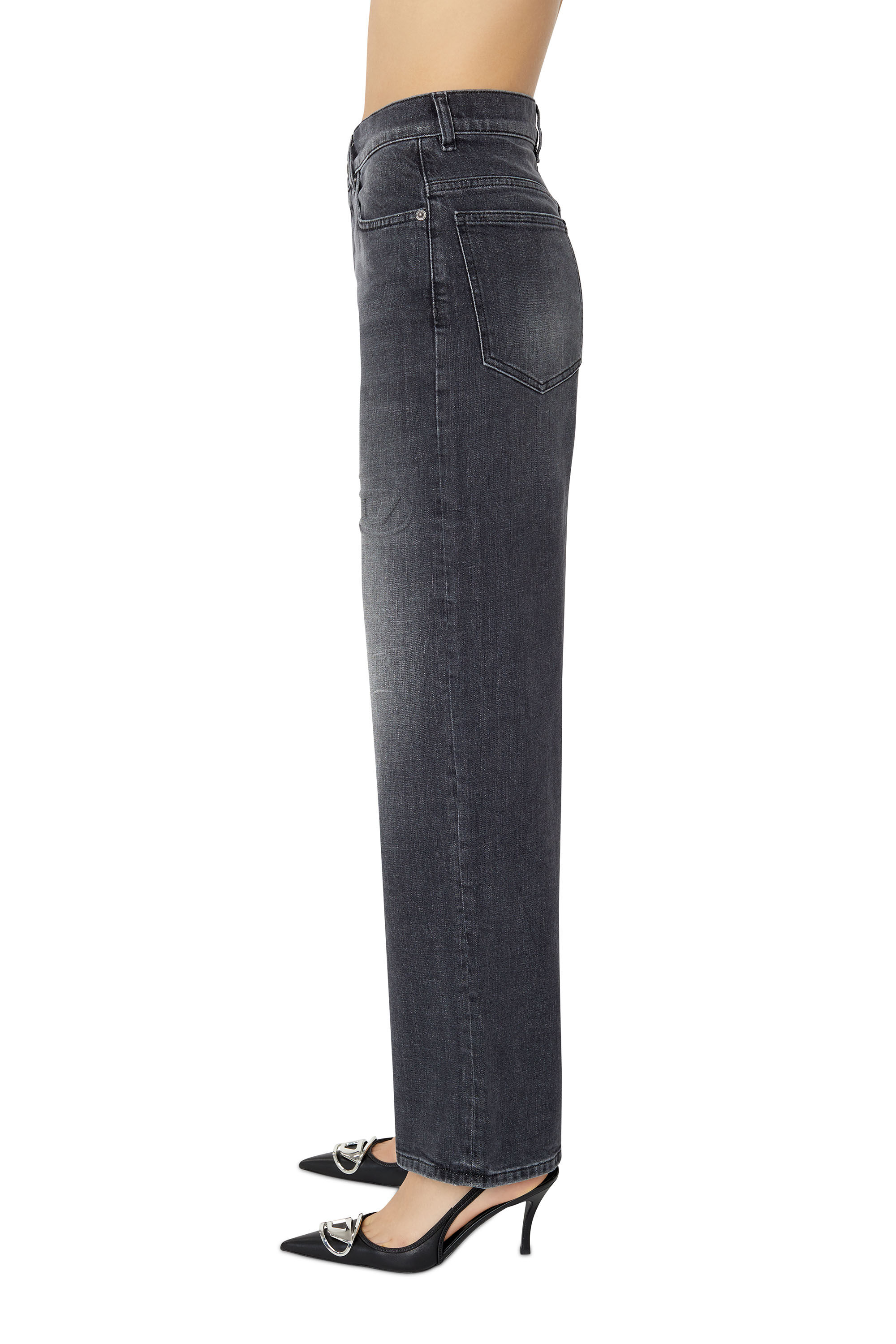 Diesel - 2000 Widee 09E35 Bootcut and Flare Jeans, Schwarz/Dunkelgrau - Image 5