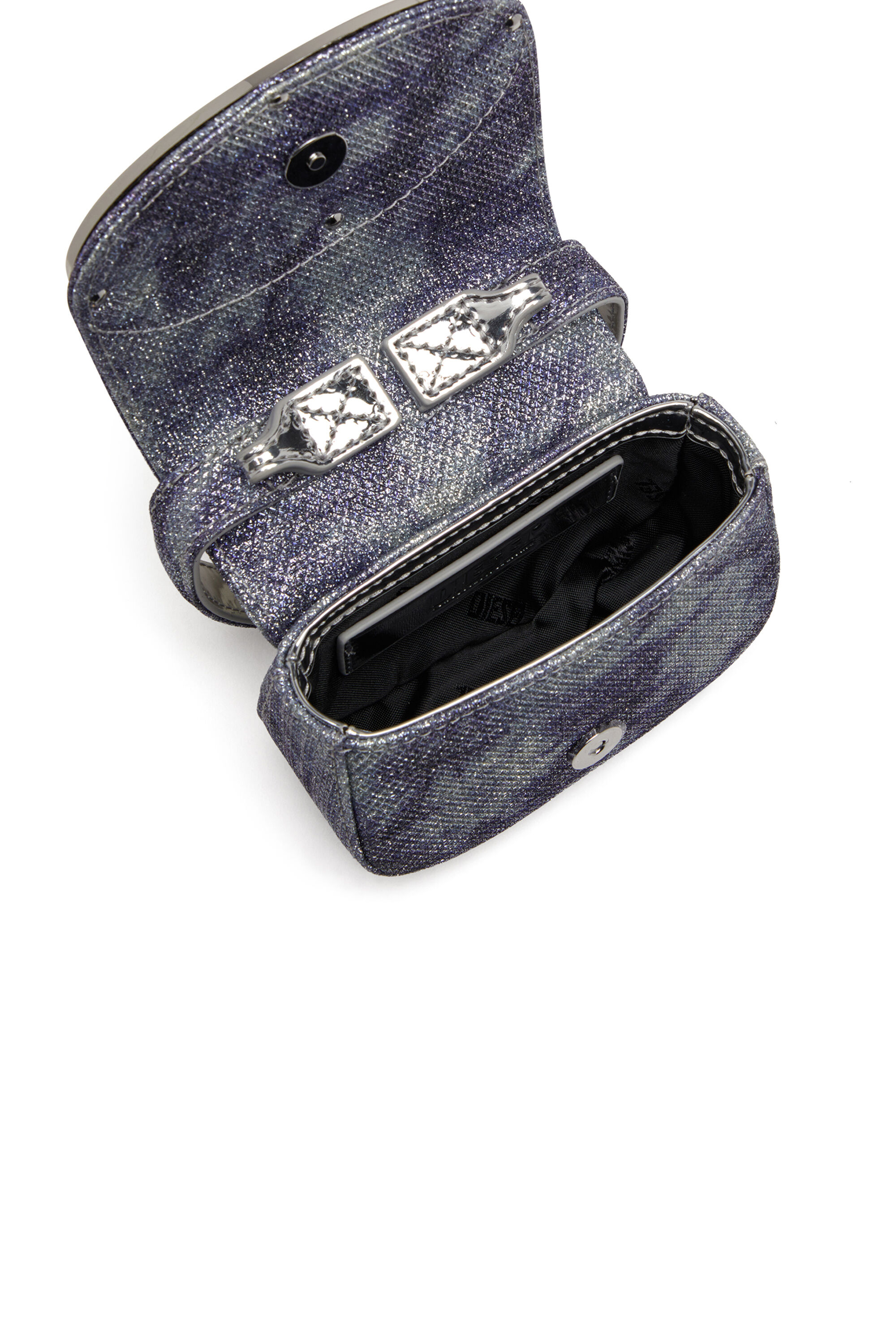 Diesel - 1DR XS, Damen 1DR Xs-Ikonische Minitasche aus schimmerndem Stoff in Blau - 5