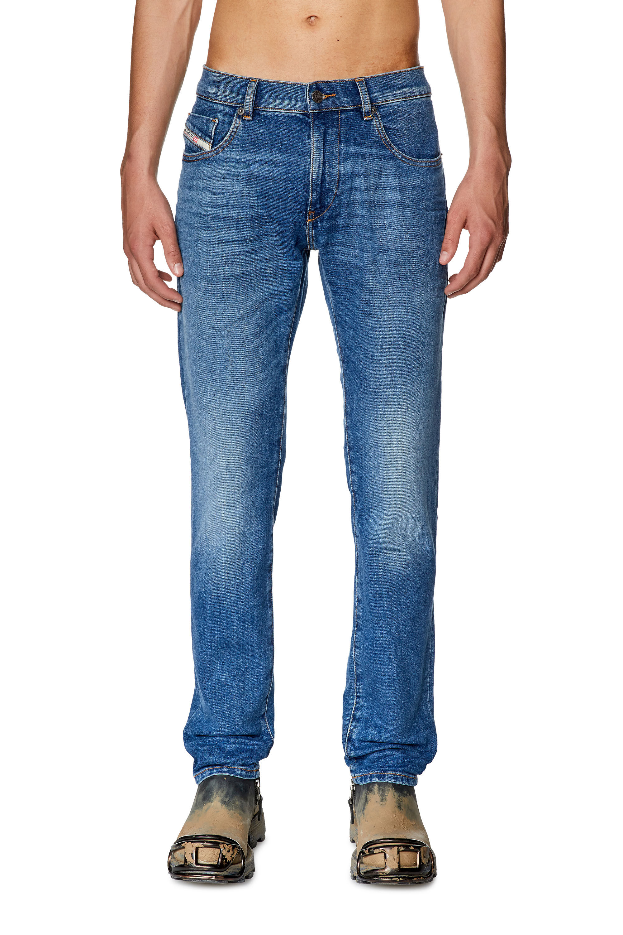 Diesel - Slim Jeans 2019 D-Strukt 0ENAT, Mittelblau - Image 3