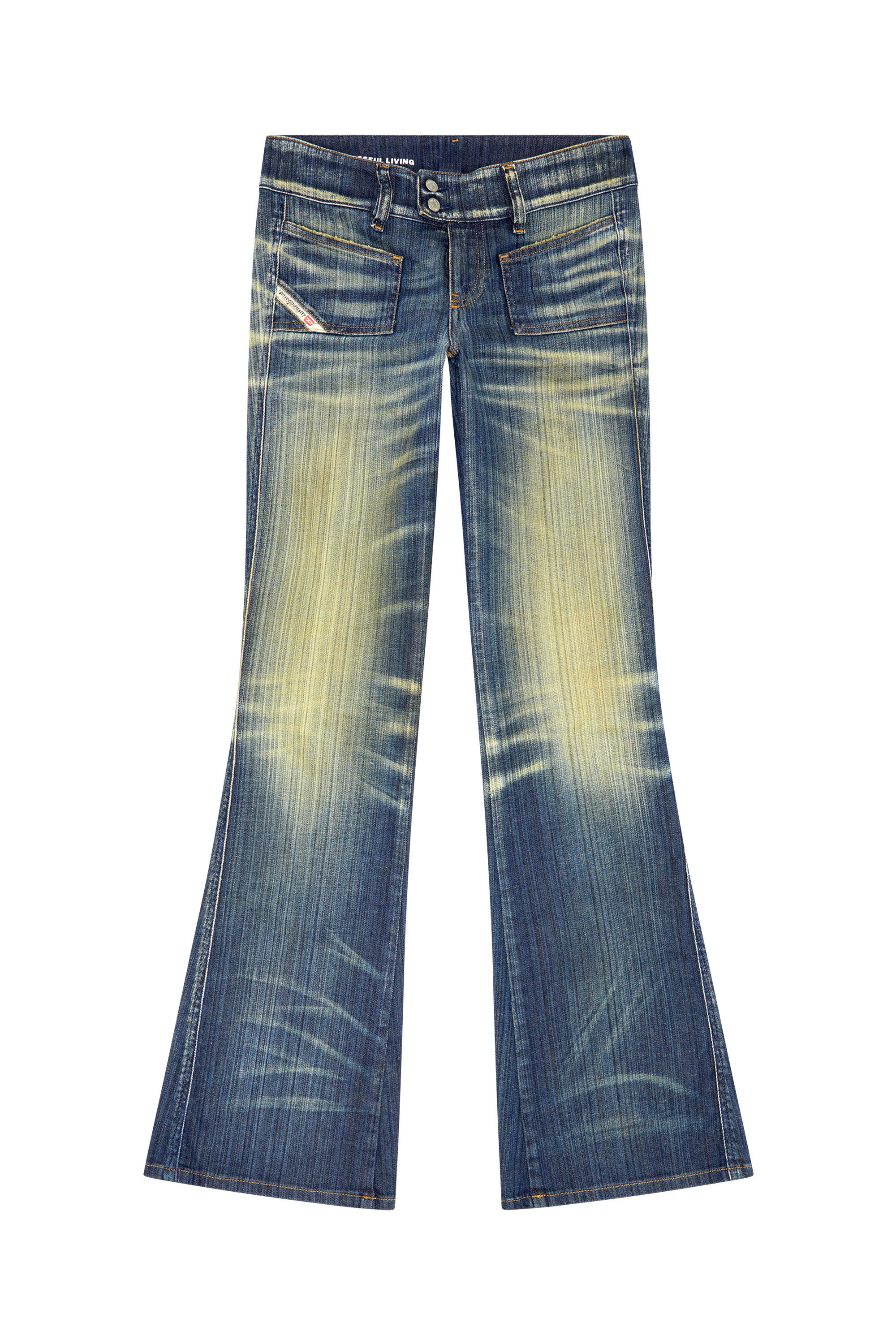 Diesel - Bootcut and Flare Jeans D-Hush 09J46, Dark Blue - Image 2