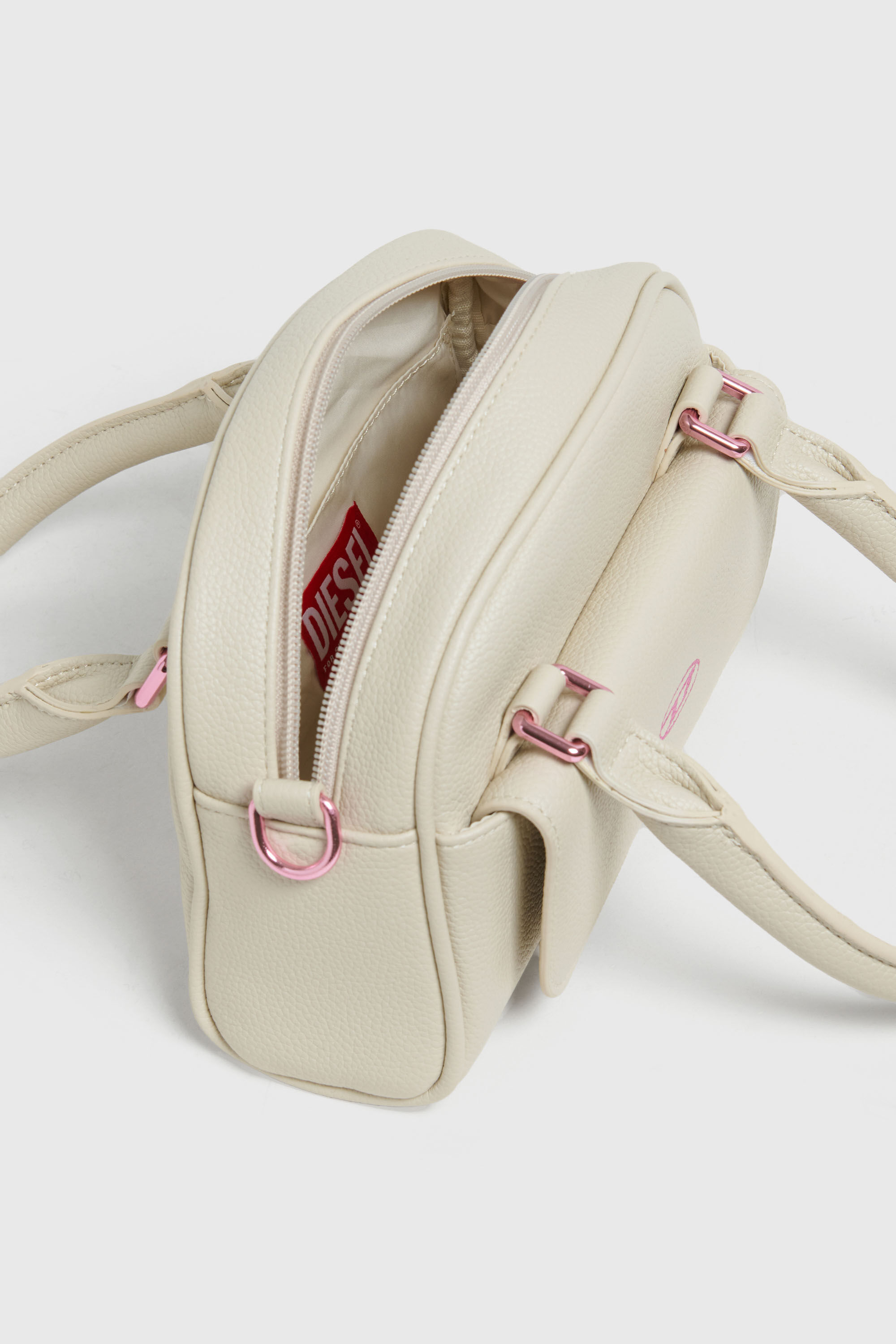 Diesel - WREDY, Damen WREDY - Tasche aus genarbtem beschichtetem Gewebe in Wei&szlig; - 4