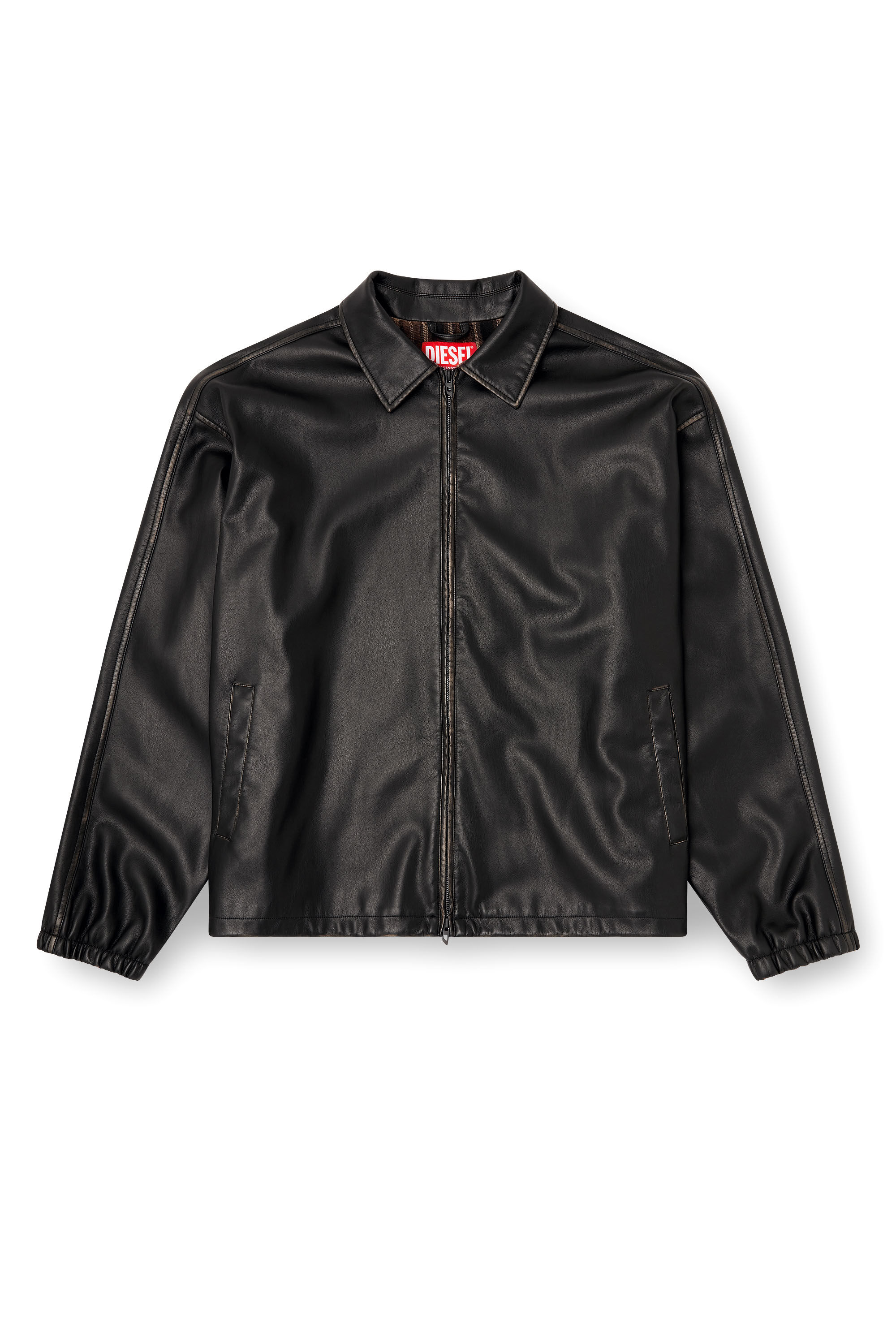 Diesel - J-AKE, Unisex Jacke aus behandeltem technischem Gewebe in Schwarz - 2