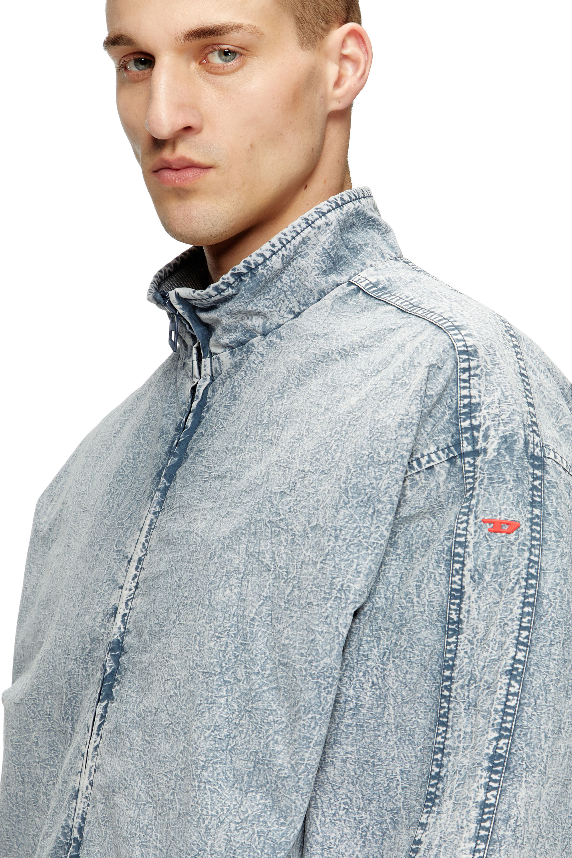 Diesel - J-WILSON, Herren Jacke aus recyceltem Nylon-Taslan in Hellblau - 5