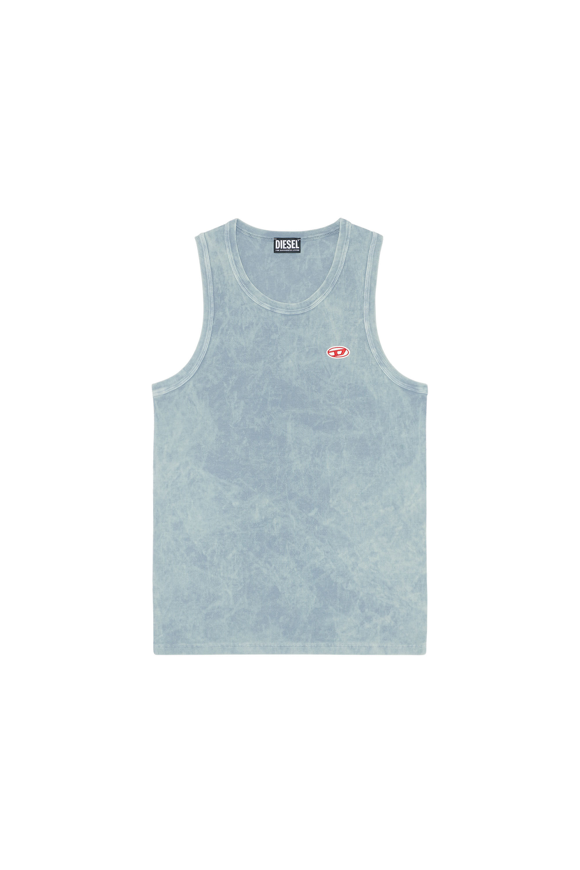 Diesel - T-WISTY-G1, Herren Tanktop in Acid-Waschung mit Logo-Patch in Grau - 2