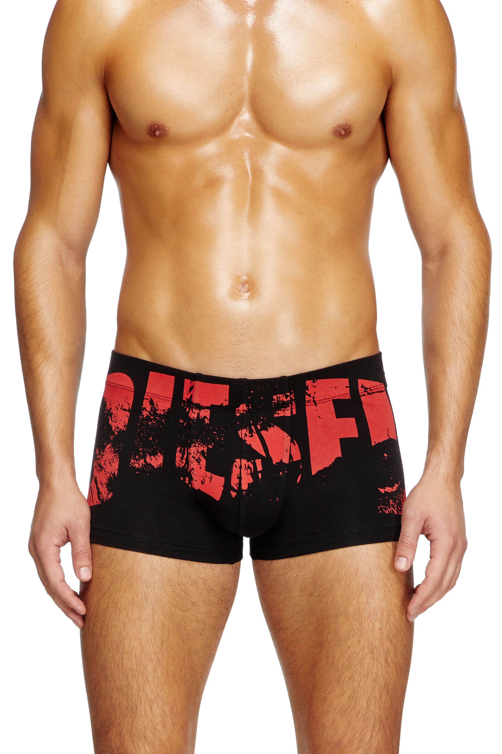Diesel - DAMIEN-D-POP, Herren Retropants mit vielgetragenem Logo in Schwarz/Rot - 3
