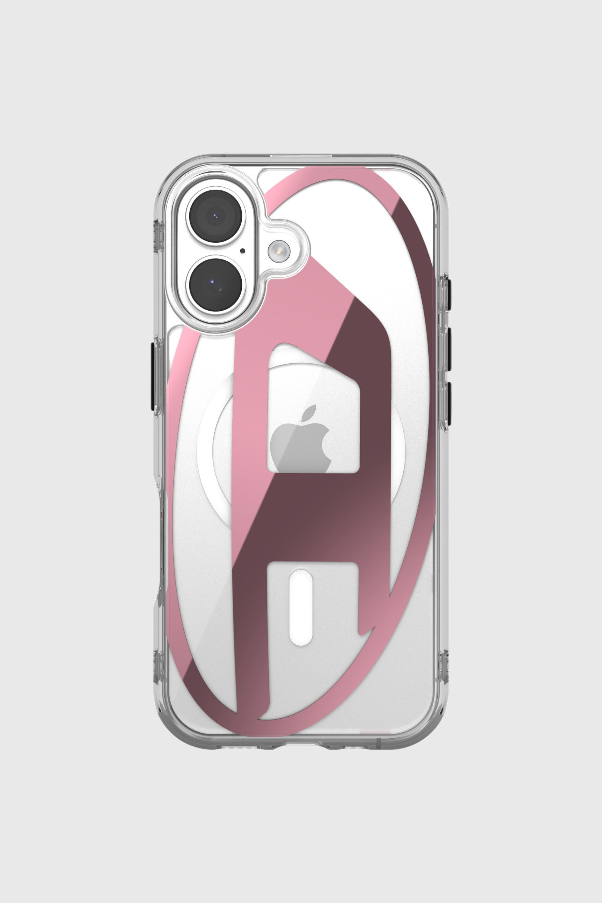 Diesel - 60419 AOP CASE, Unisex Oval D Metallic-H&uuml;lle mit Magsafe f&uuml;r iPhone 17 in Rosa - 2