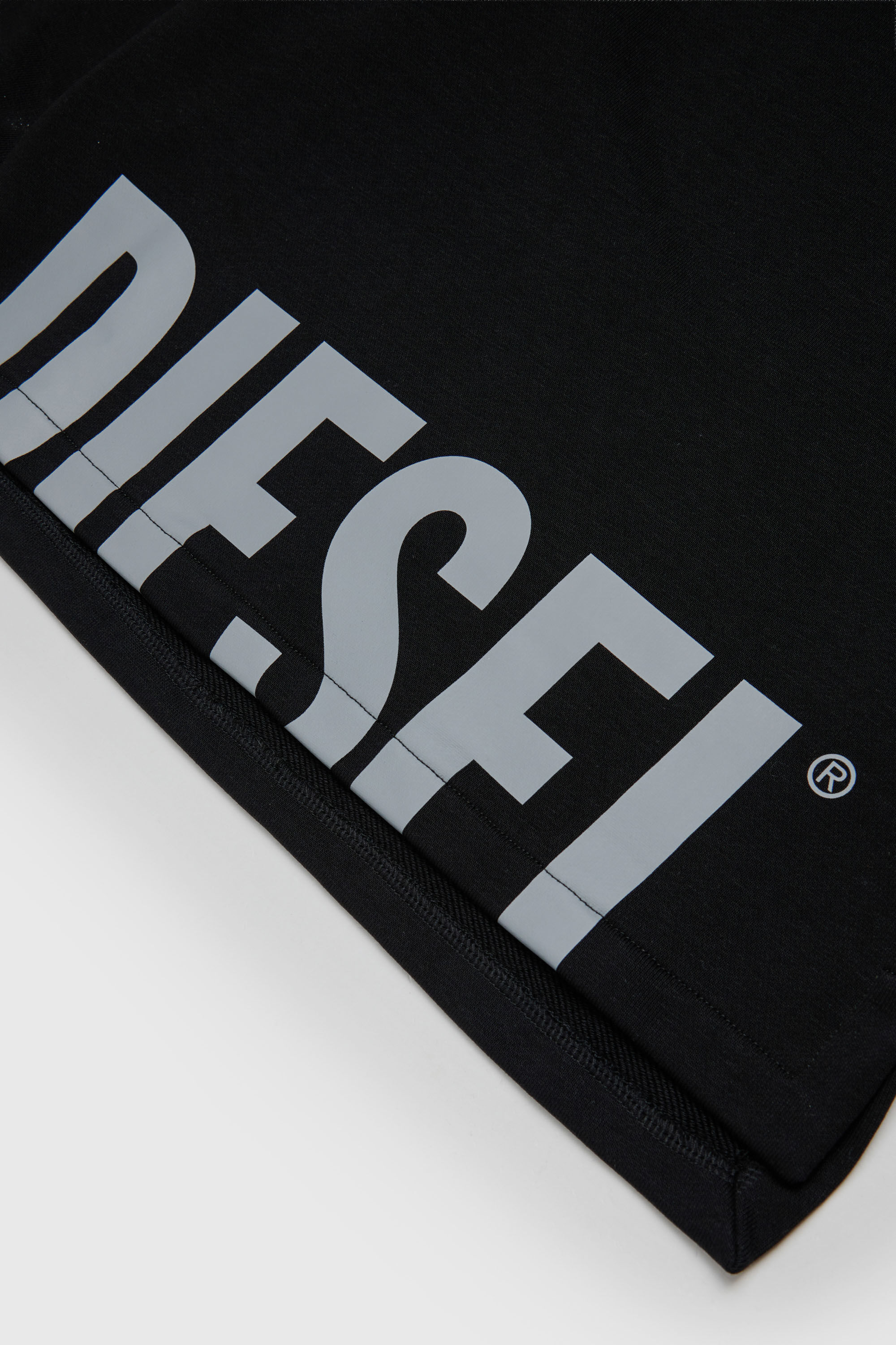 Diesel - SRES OVER, Herren Sweatshirt mit abgeschnittenem Logo-Print in Schwarz - 4