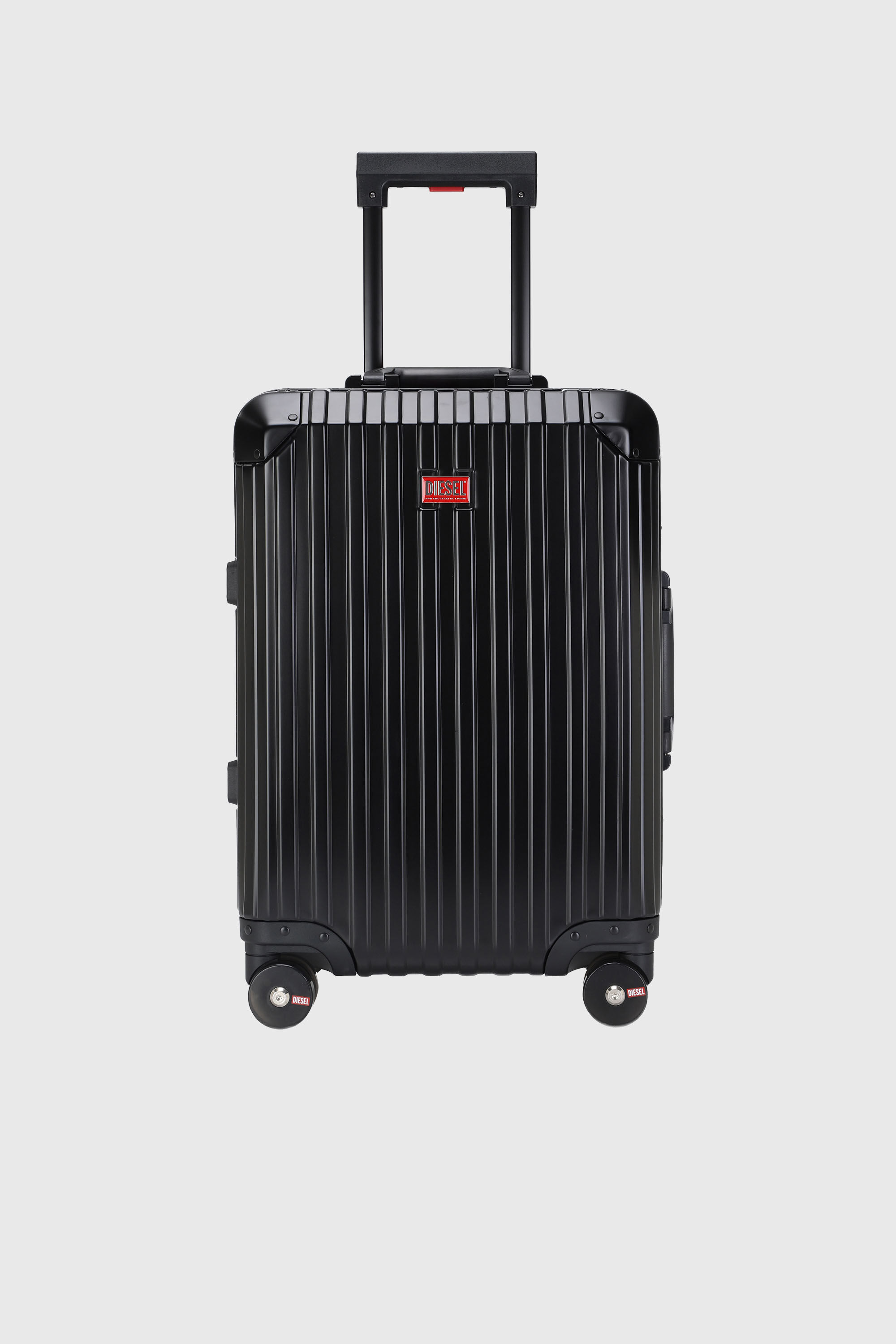 Diesel - DIESEL ALUMINUM TROLLEY- DSL002, Unisex Koffer aus Aluminium Gr&ouml;&szlig;e S in Schwarz - 1