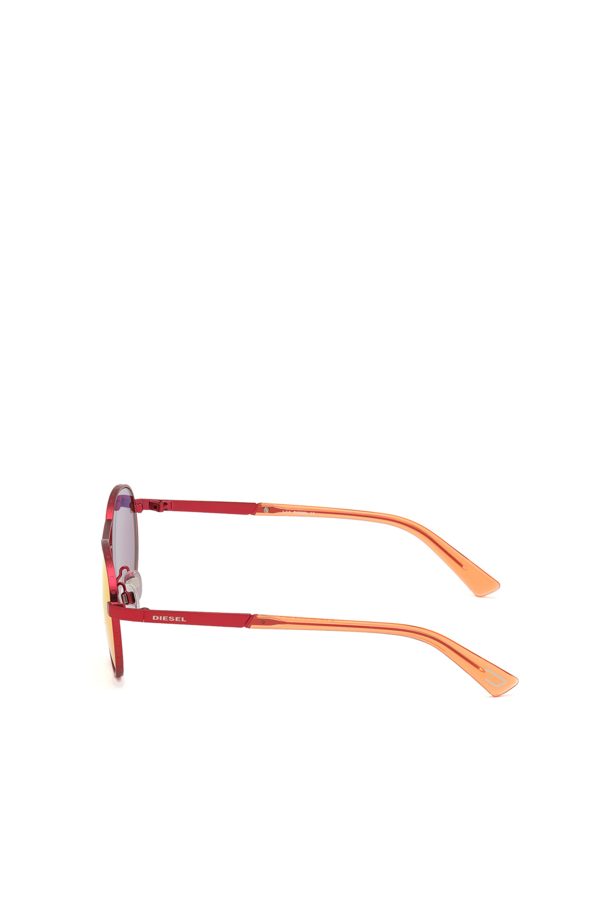 Diesel - DL0265, Unisex Rundes Brillengestell aus Metall und Acetat in Rosa - 4