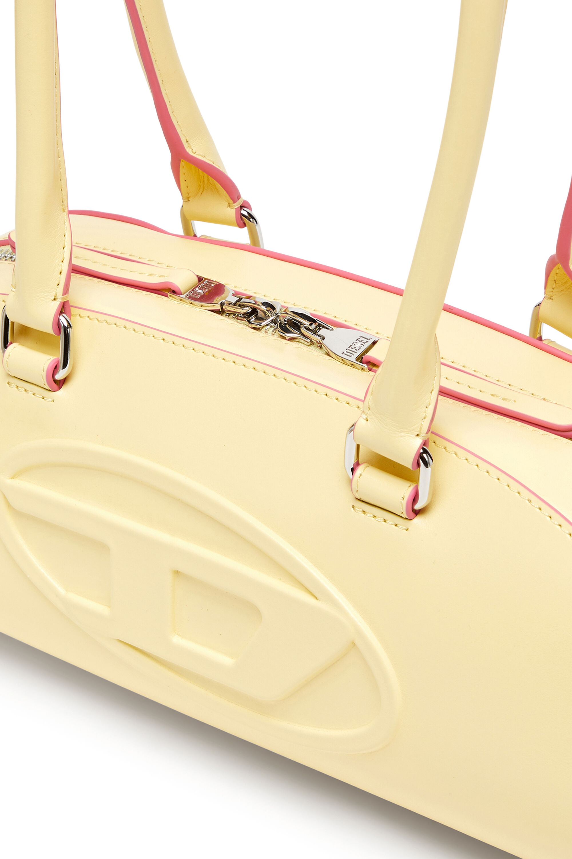 Diesel - 1DR DOME SHOULDER EW, Damen 1DR Dome - Langgezogene Bowlingtasche aus Leder in Gelb - 5