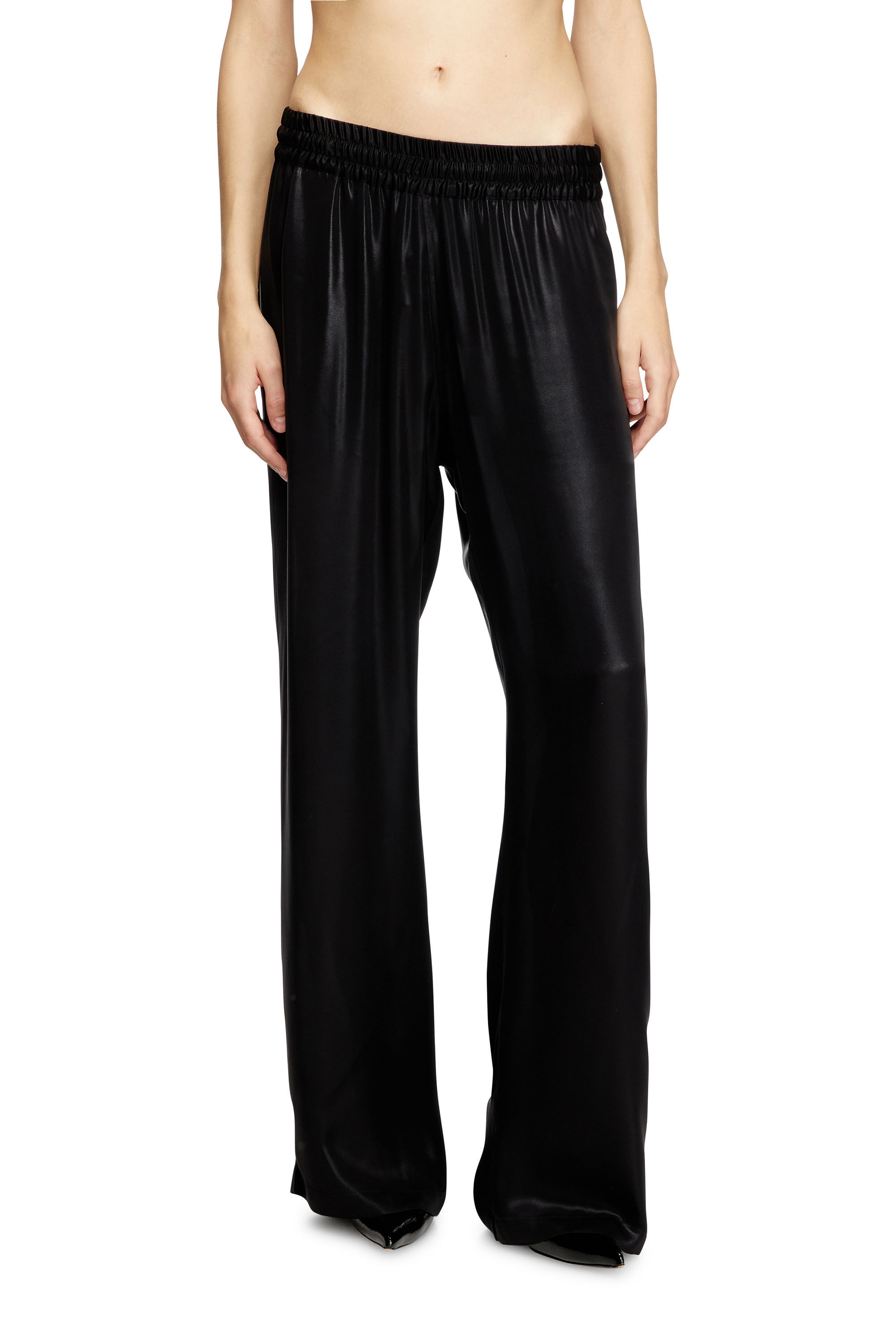 Satin track pants womens store