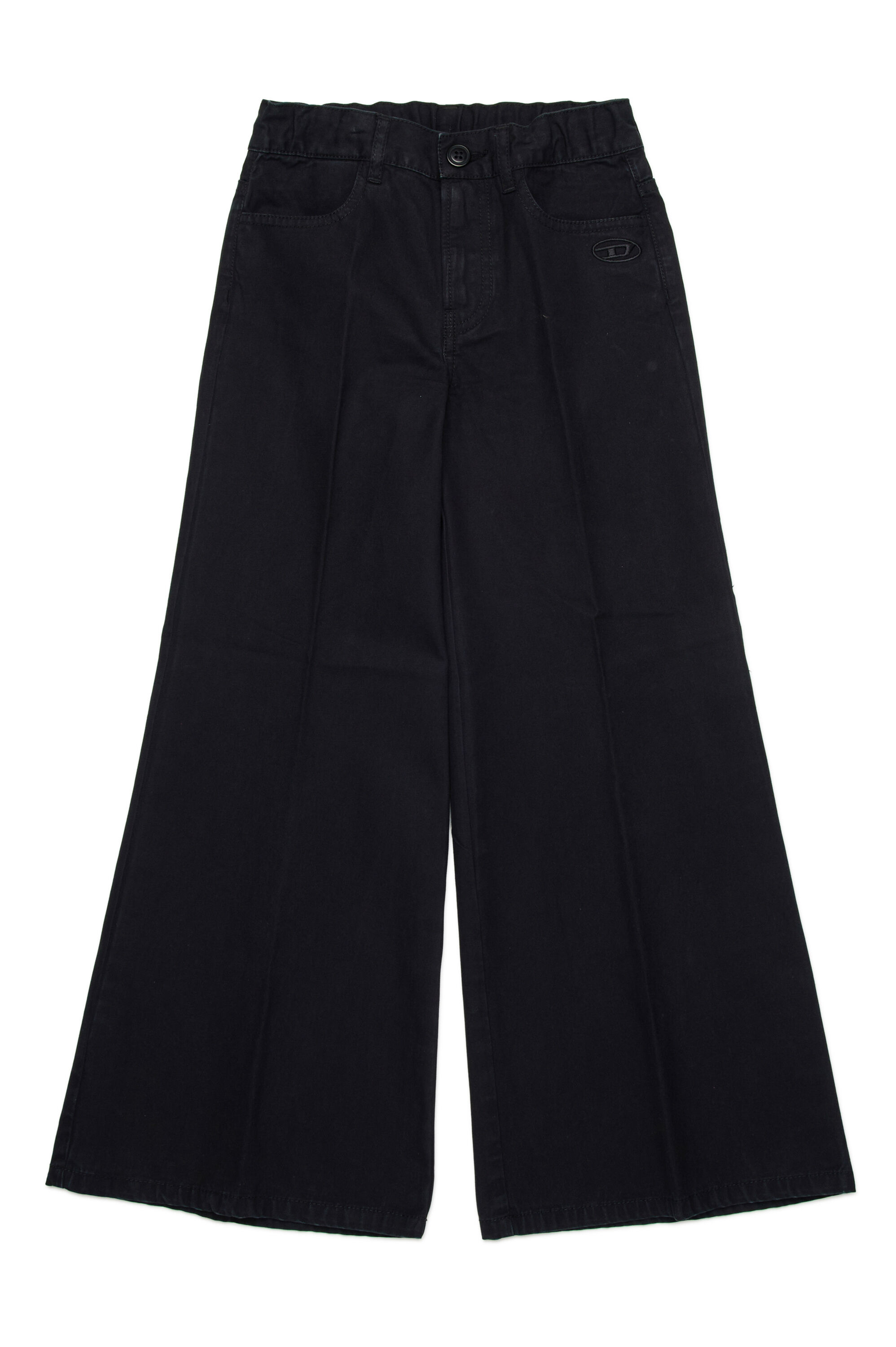 Diesel - POLAX, Woman Flared trousers with Oval D in Black - Image 1