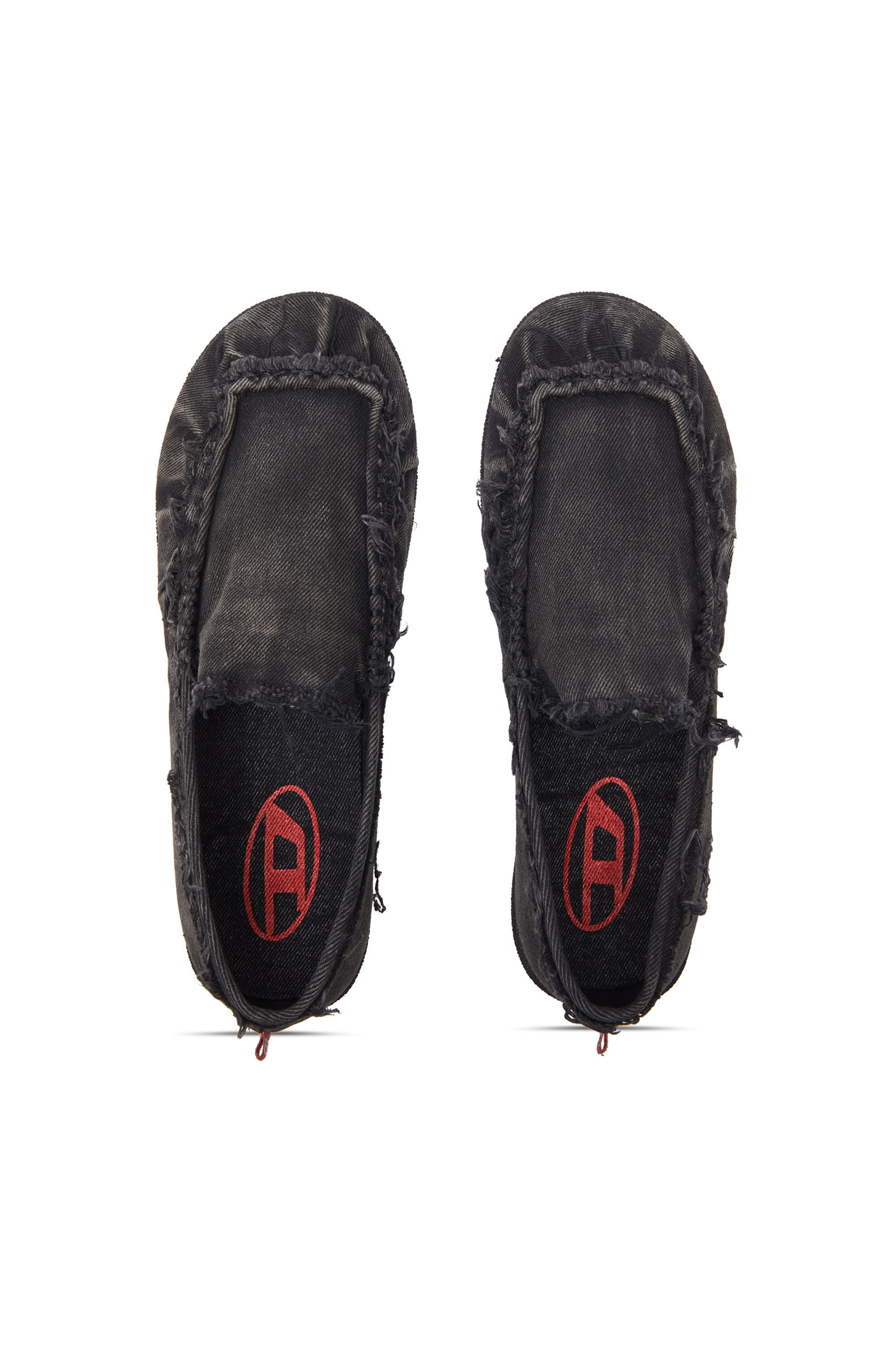 Diesel - D-SHOCK MOC, Herren D-Shock-Loafer aus Denim in vielgetragener Optik in Schwarz - 5