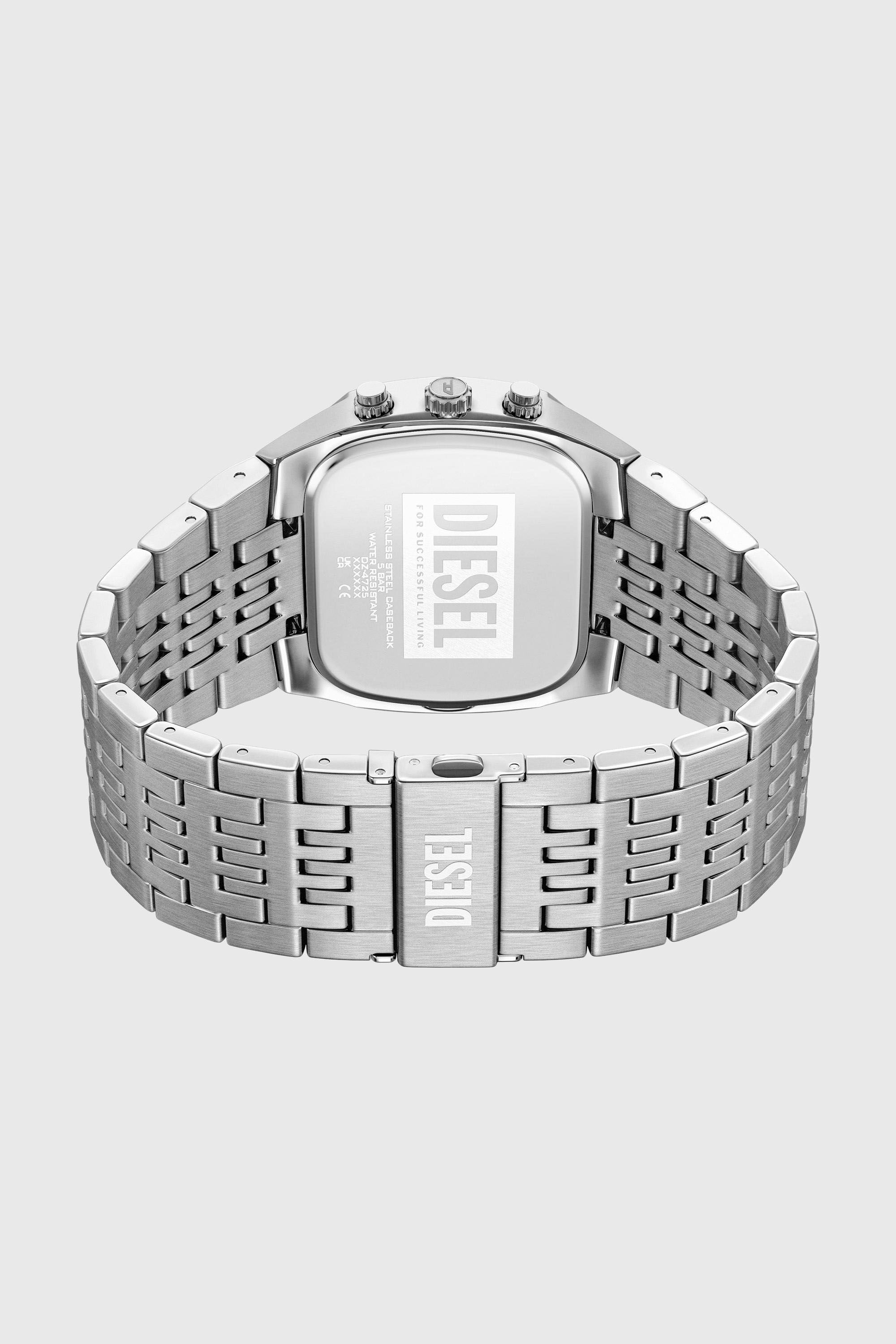 Diesel - DZ4725 WATCH, Herren Spiked Cushion Uhr aus Edelstahl in Silber - 8