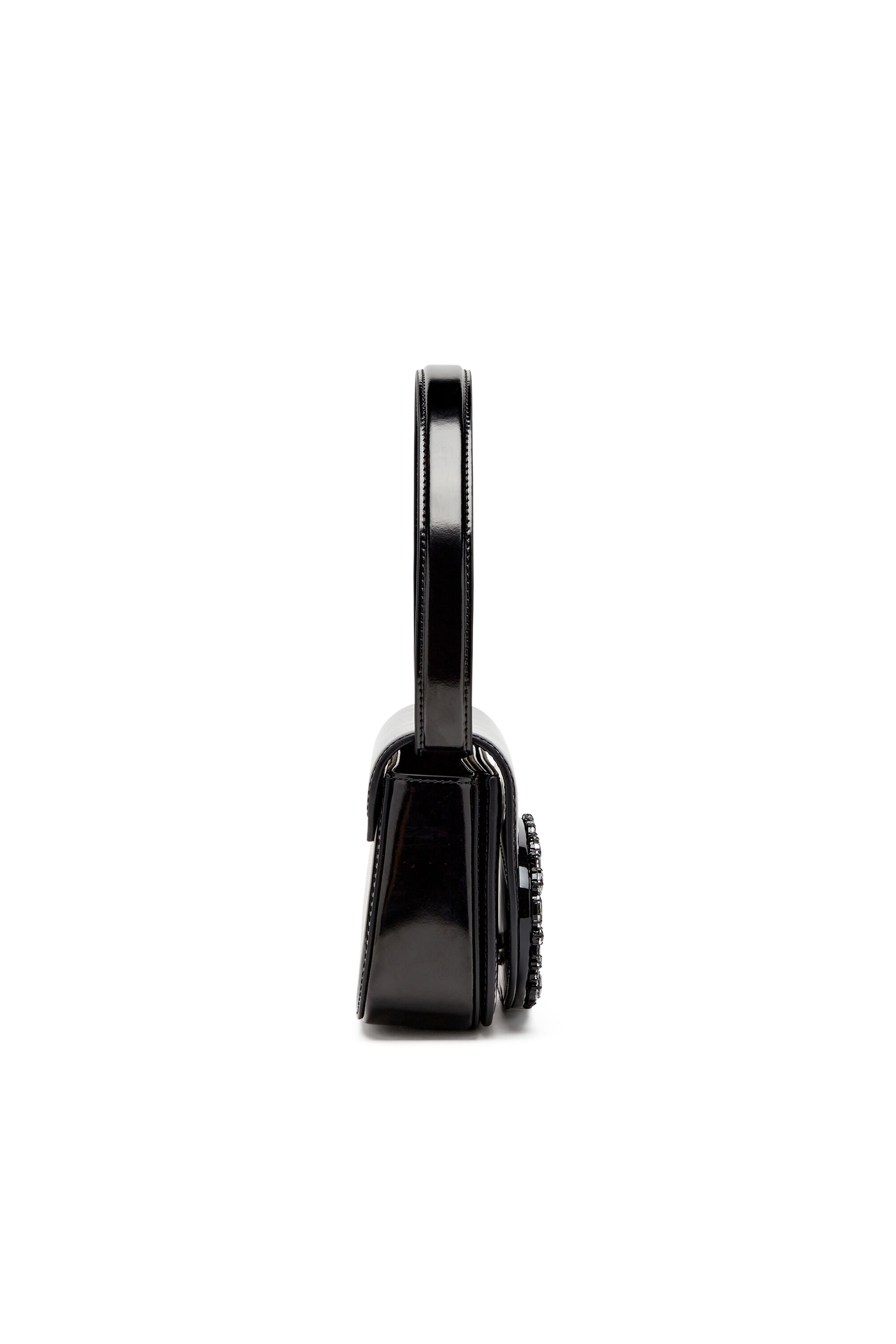 Diesel - 1DR, Damen 1DR-Ikonische Schultertasche aus verspiegeltem Leder in Schwarz - 4
