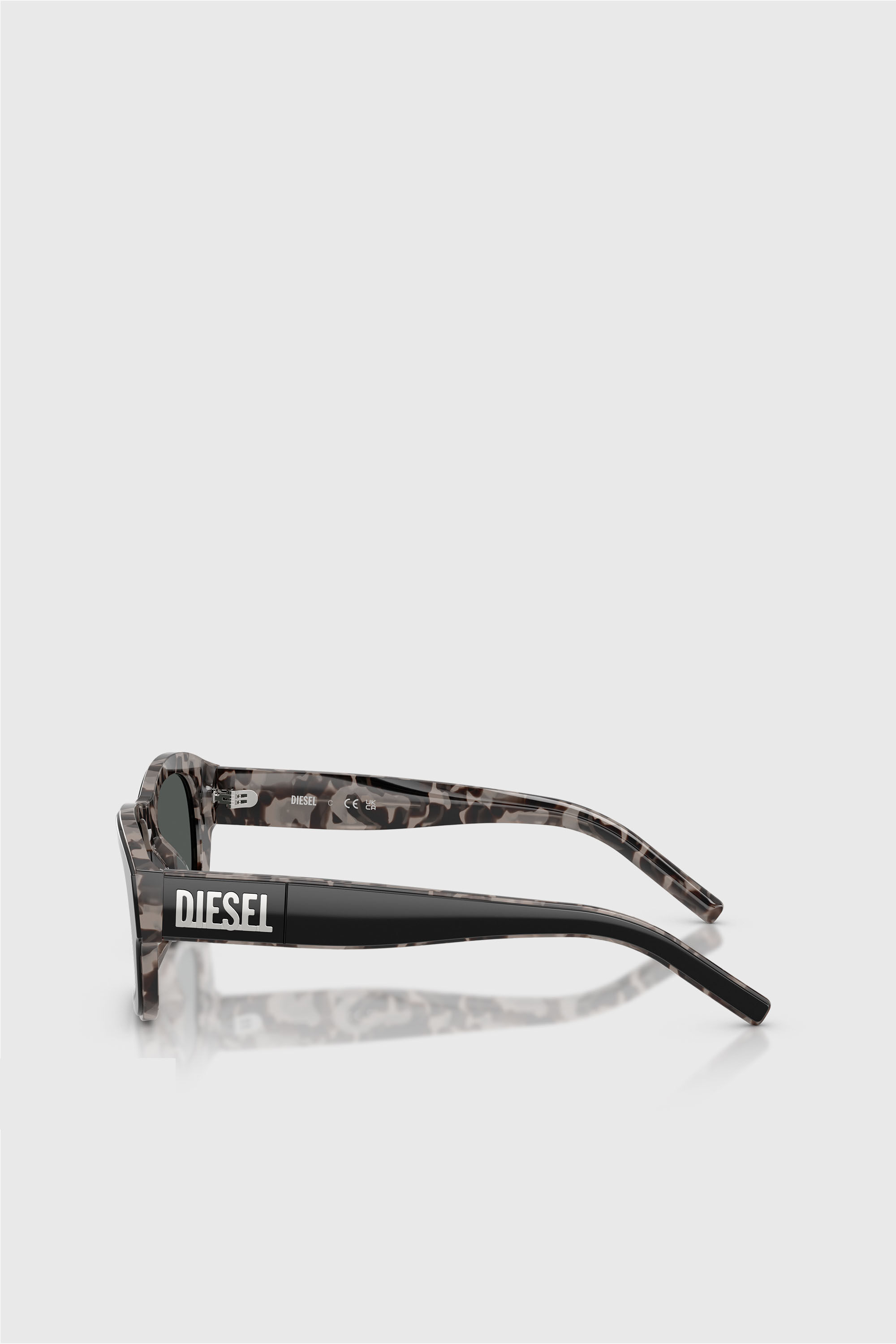 Diesel - 0DL2020U, Unisex Rechteckige Sonnenbrille in Schwarz - 3