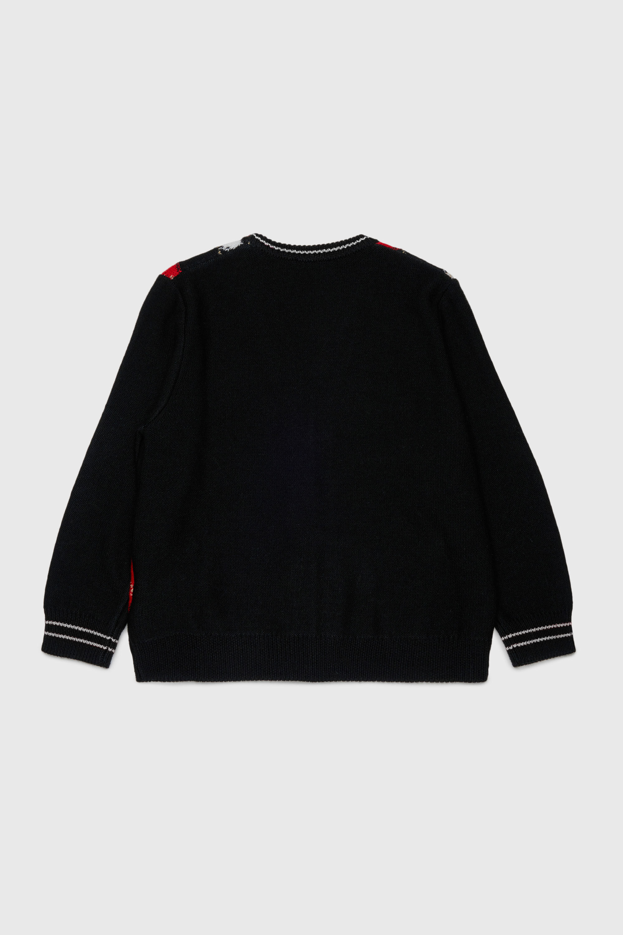 Diesel - KROMYCARDIGAN OVER, Unisex Cardigan aus Wollmischung mit Argyle-Muster in Schwarz - 2