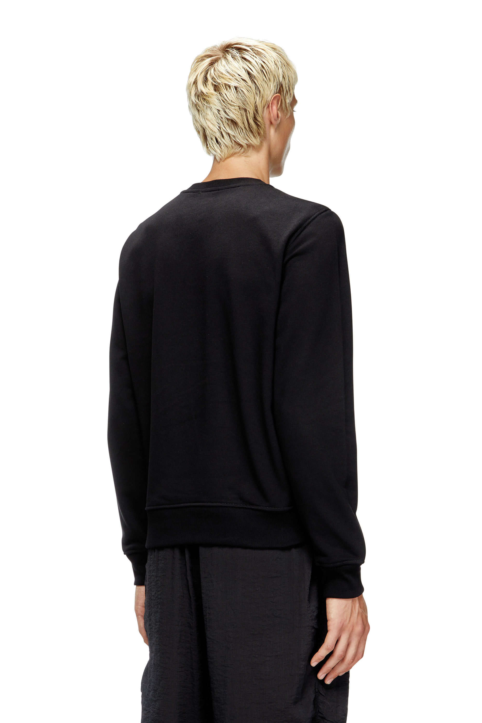 Diesel - S-GINN-T1, Herren Sweatshirt mit gesticktem Phoenix in Schwarz - 2