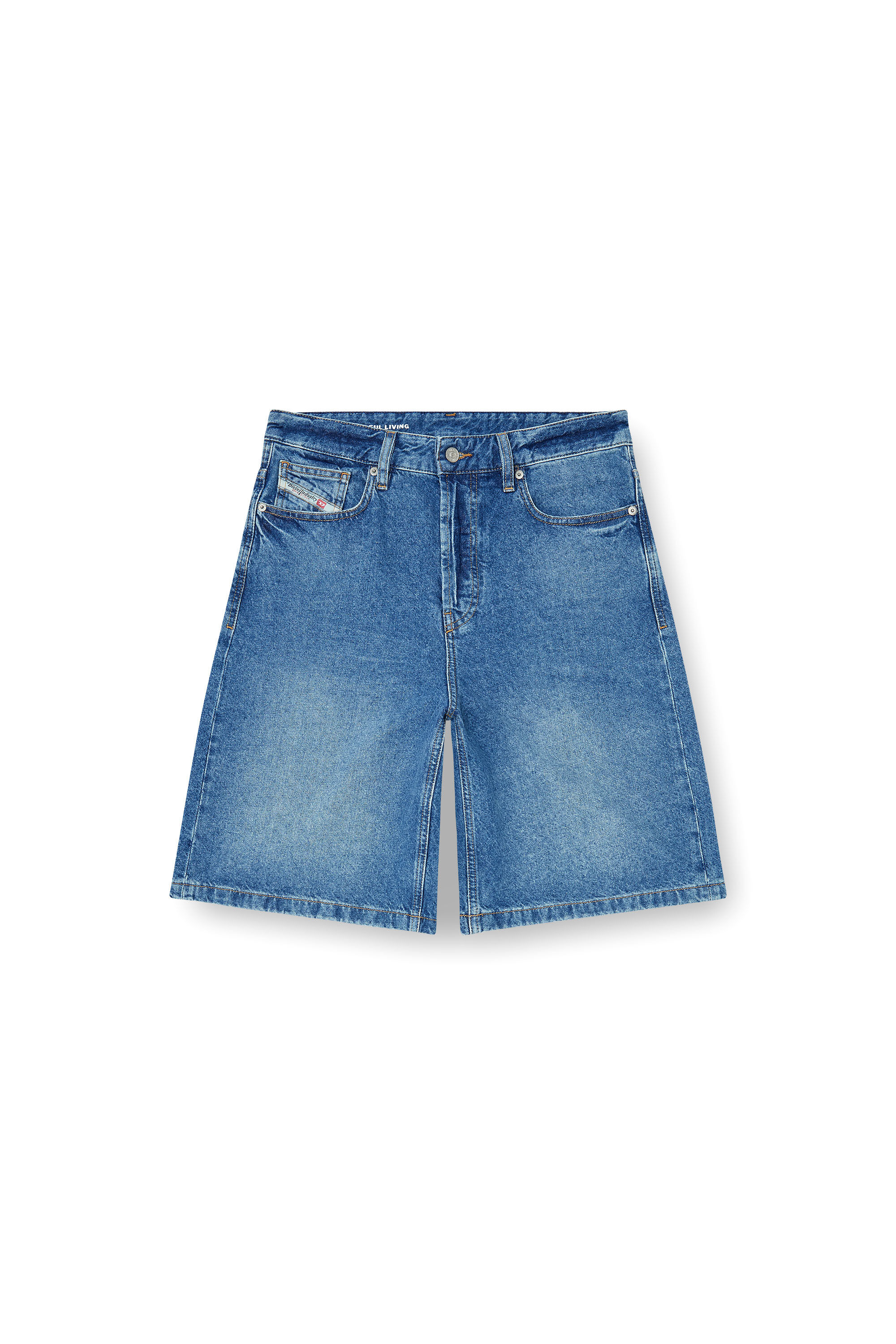 Diesel - DE-SIRE-SHORT, Damen Shorts aus clean-gewaschenem Denim in Blau - 2
