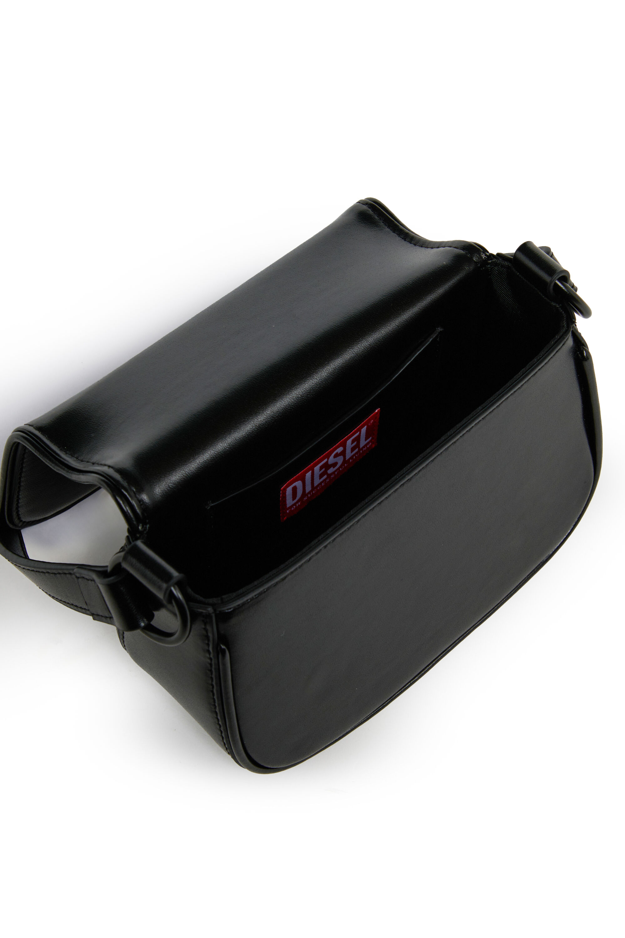 Diesel - WIRT, Woman's WIRT - Crossbody bag with embossed Oval D logo in Black - 4