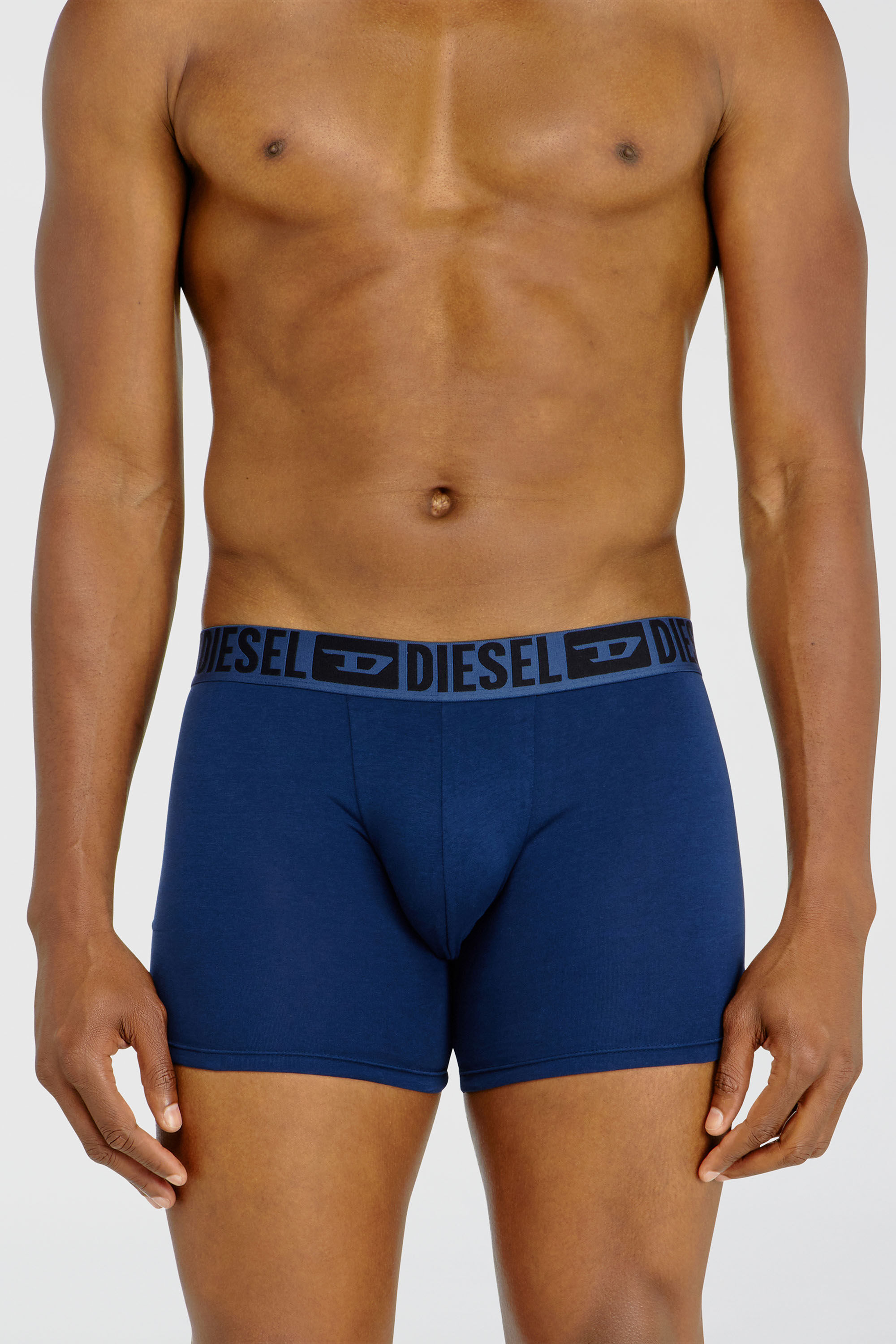 Diesel - SEBASTIAN-D-CORE-3PACK, Herren Boxer-Slips aus stretch-baumwolle im Dreierpack in Schwarz/Blau - 3