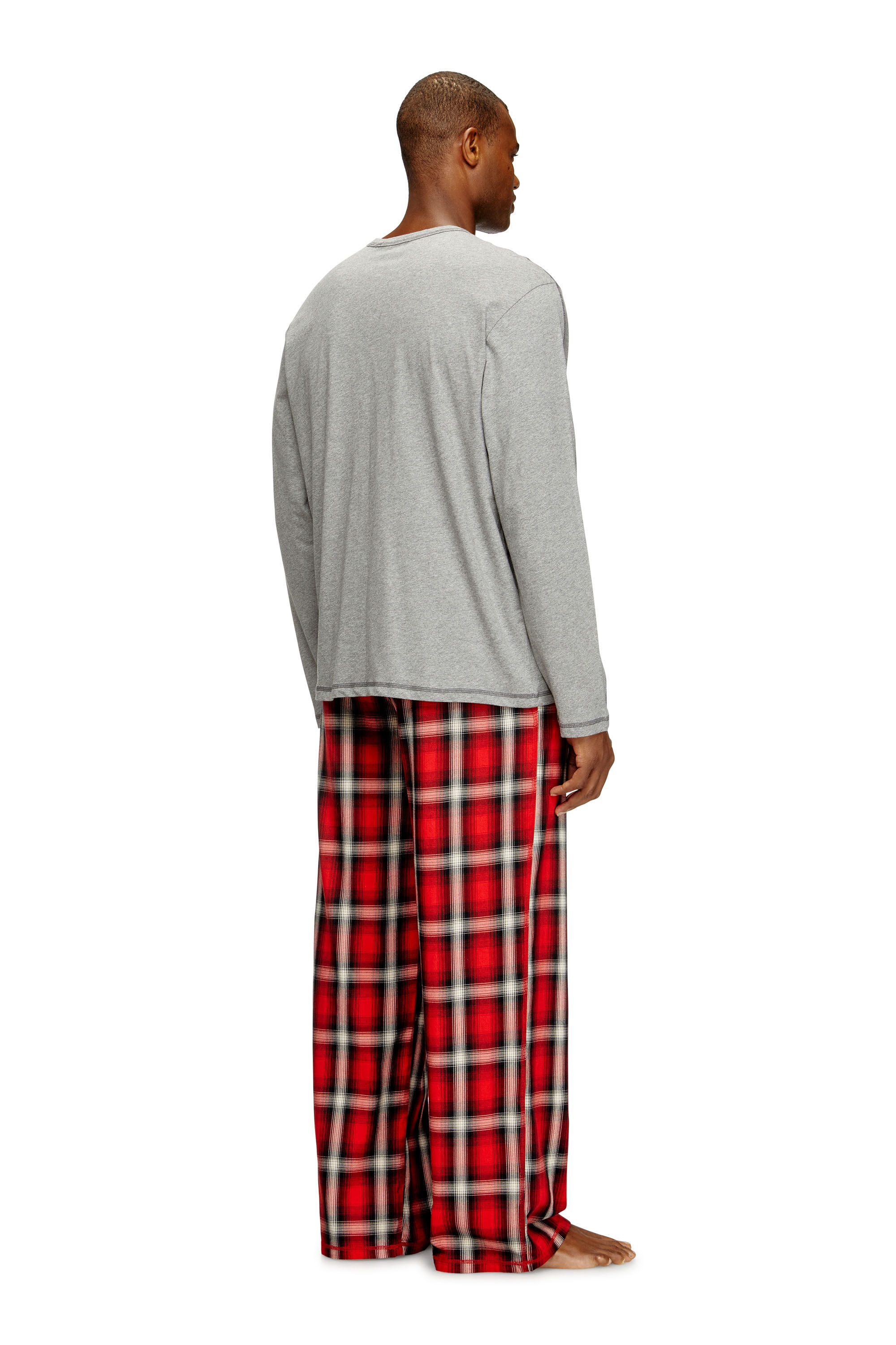 Diesel - KIT-LIAM, Herren Baumwoll-Pyjama-Set mit karierten Hosen in null - 2