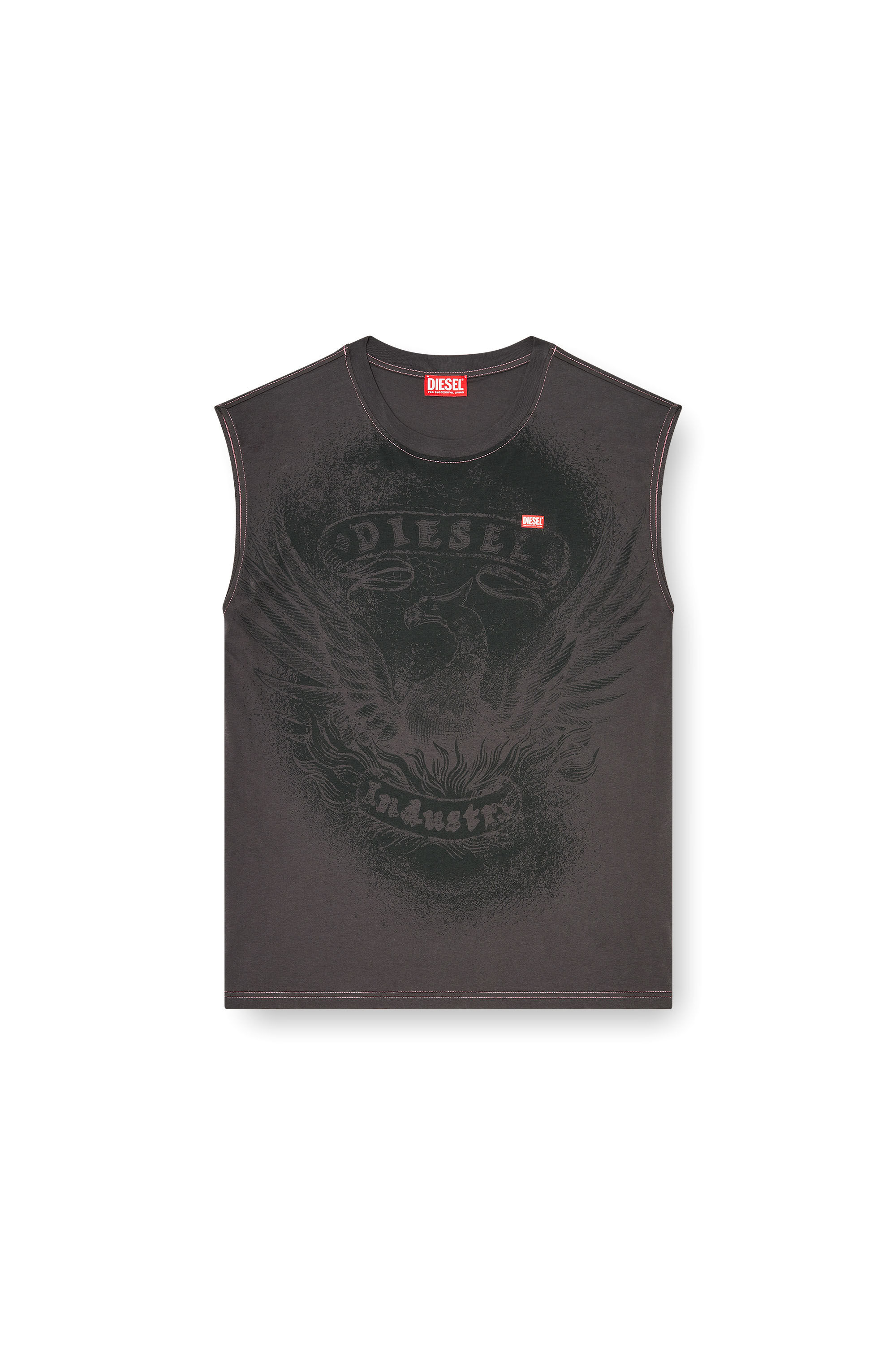 Diesel - T-BOXT-SL-NOTCH, Herren &Auml;rmelloses Top aus Baumwolle mit tonaler Grafik in null - 2