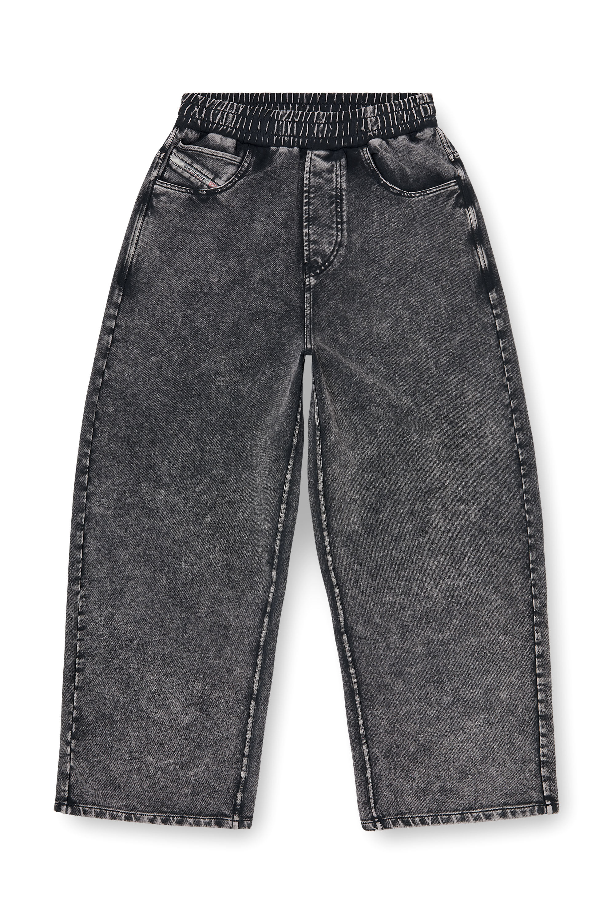 Diesel - P-STUKY, Damen Sweatpants mit Denim-Effekt in Dunkelgrau - 2