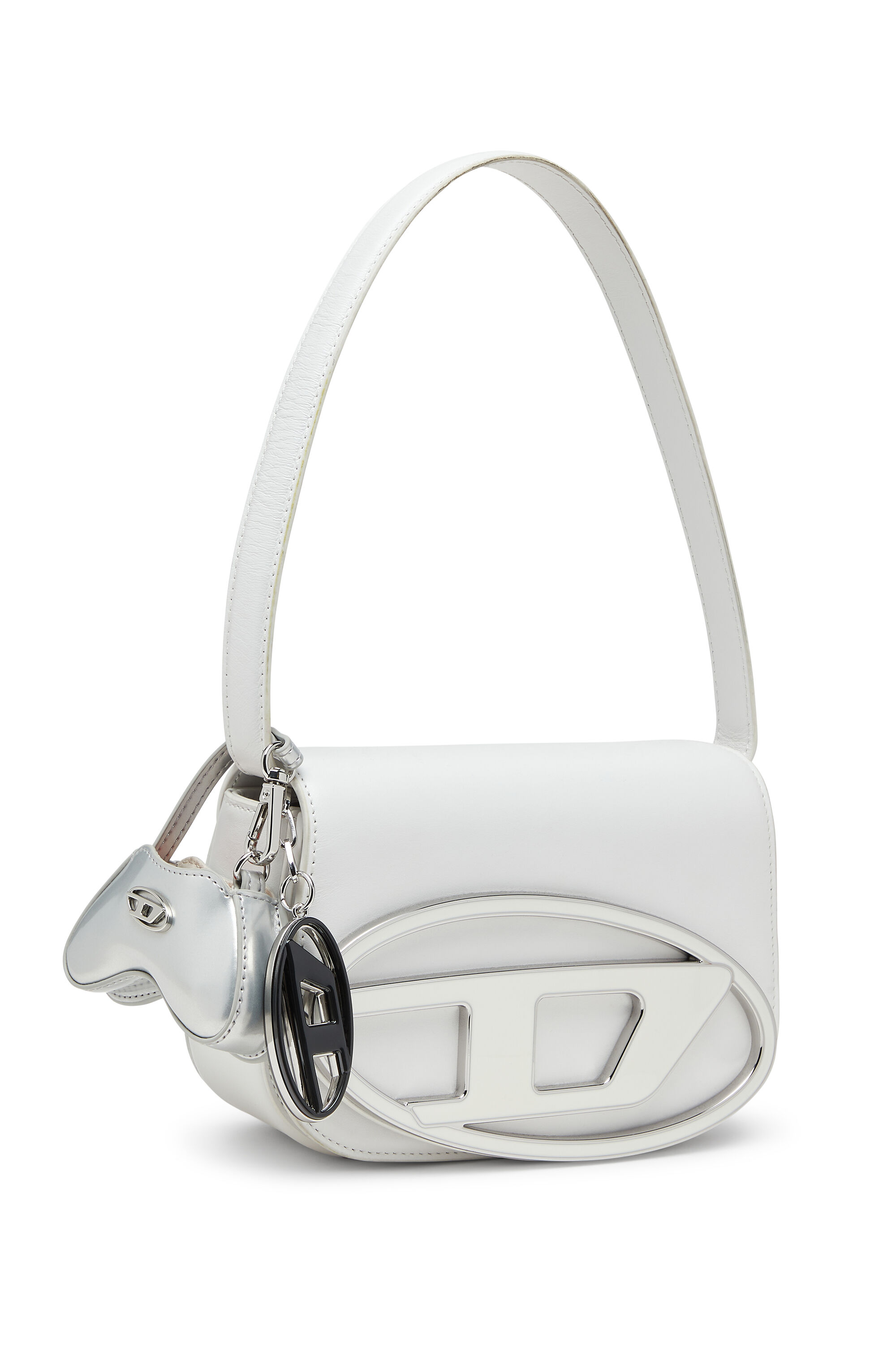 DIESELの「1DR」ホワイトレザーショルダーバッグ Women's 1DR-Iconic shoulder bag in nappa leather | White | Diesel