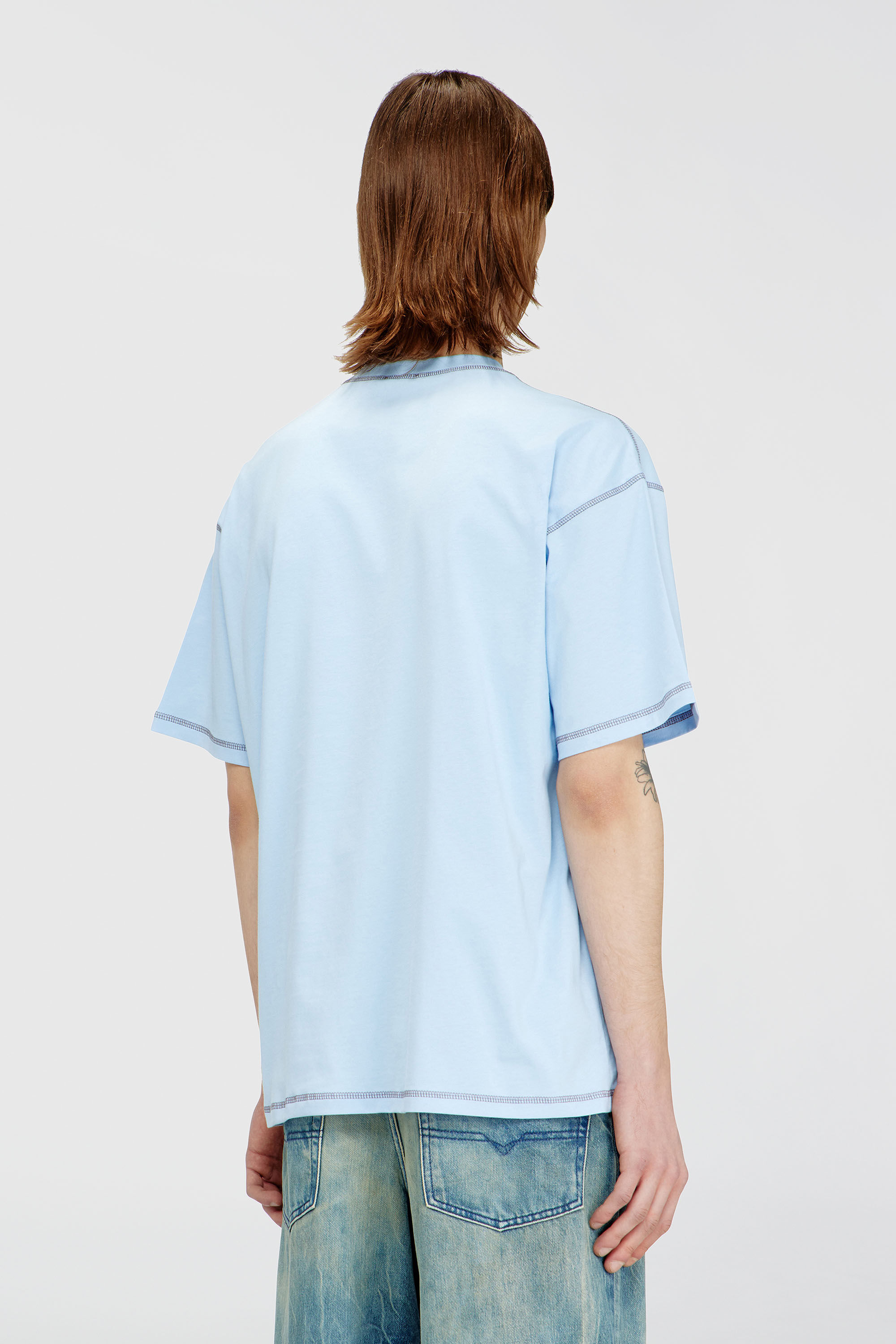 Diesel - T-BOXT-V11, Herren Lockeres T-Shirt mit Wasser-Effekt-Print in Hellblau - 4